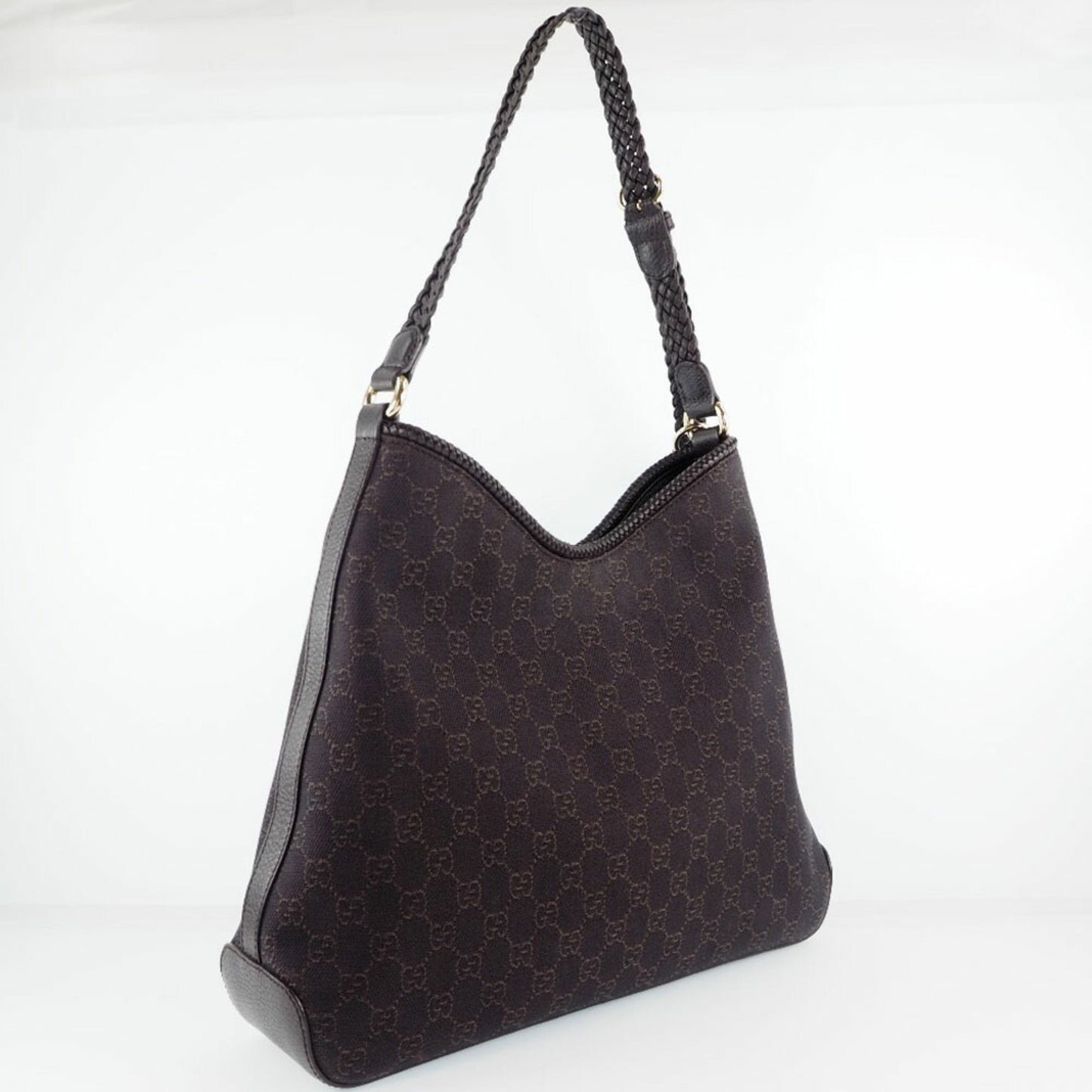 Gucci One Shoulder Tassel 336659 GG Canvas Brown Women's Bag