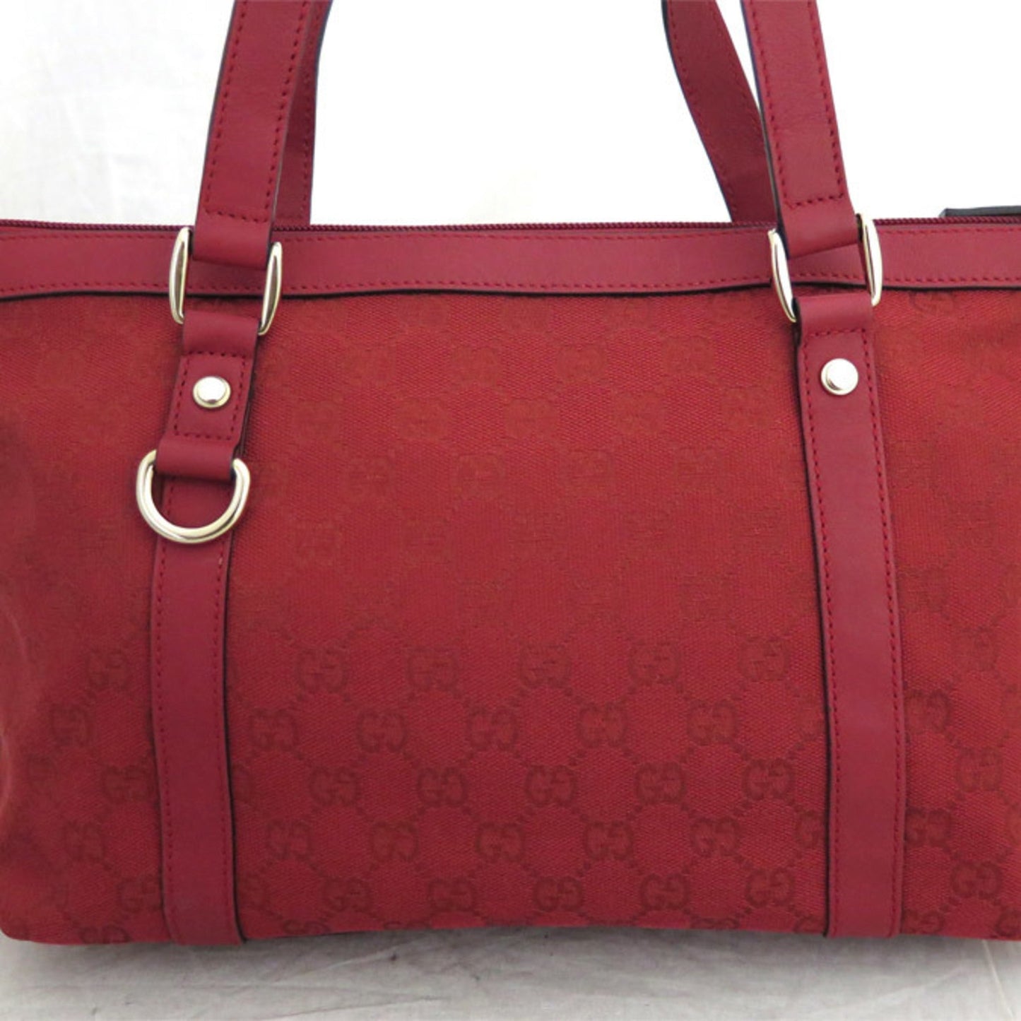 Gucci Shoulder Bag GG Canvas Canvas/Leather Dark Red Women's 272399