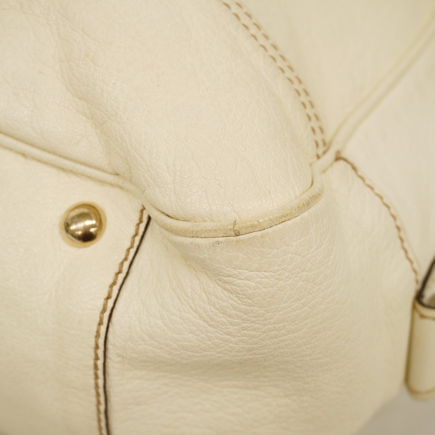 GUCCI Sherry Princey 163805 Women's Leather Tote Bag Ivory