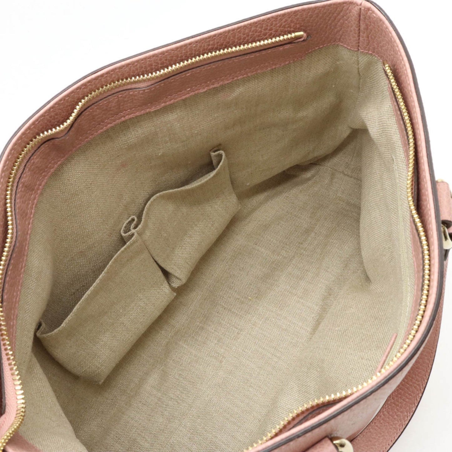 GUCCI Bamboo Tote Bag Handbag Shoulder Leather Pink 449642