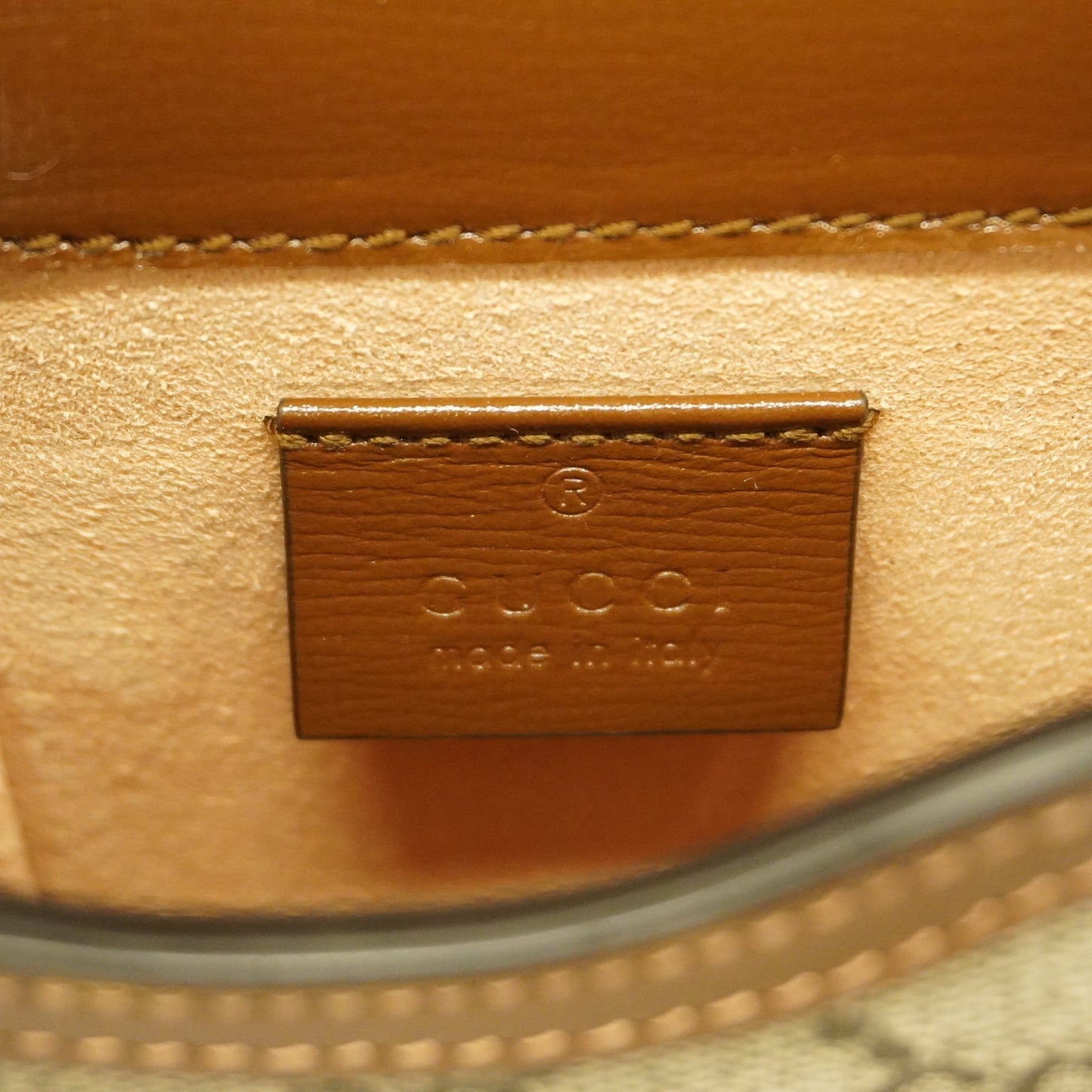 GUCCIAuth Horsebit 625615 Women's GG Supreme Shoulder Bag Beige,Brown