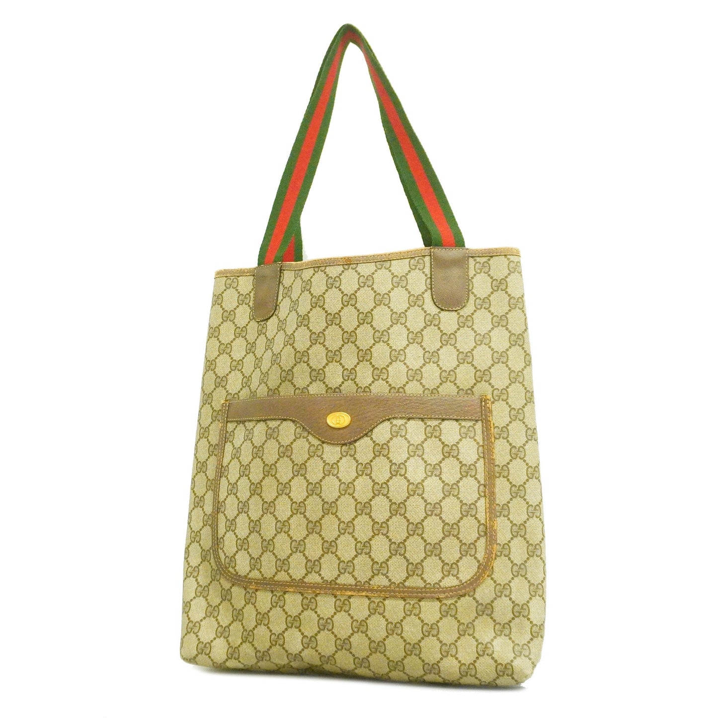 GUCCIAuth Sherry Line Tote Bag 39 02 003 Women's GG Supreme Beige