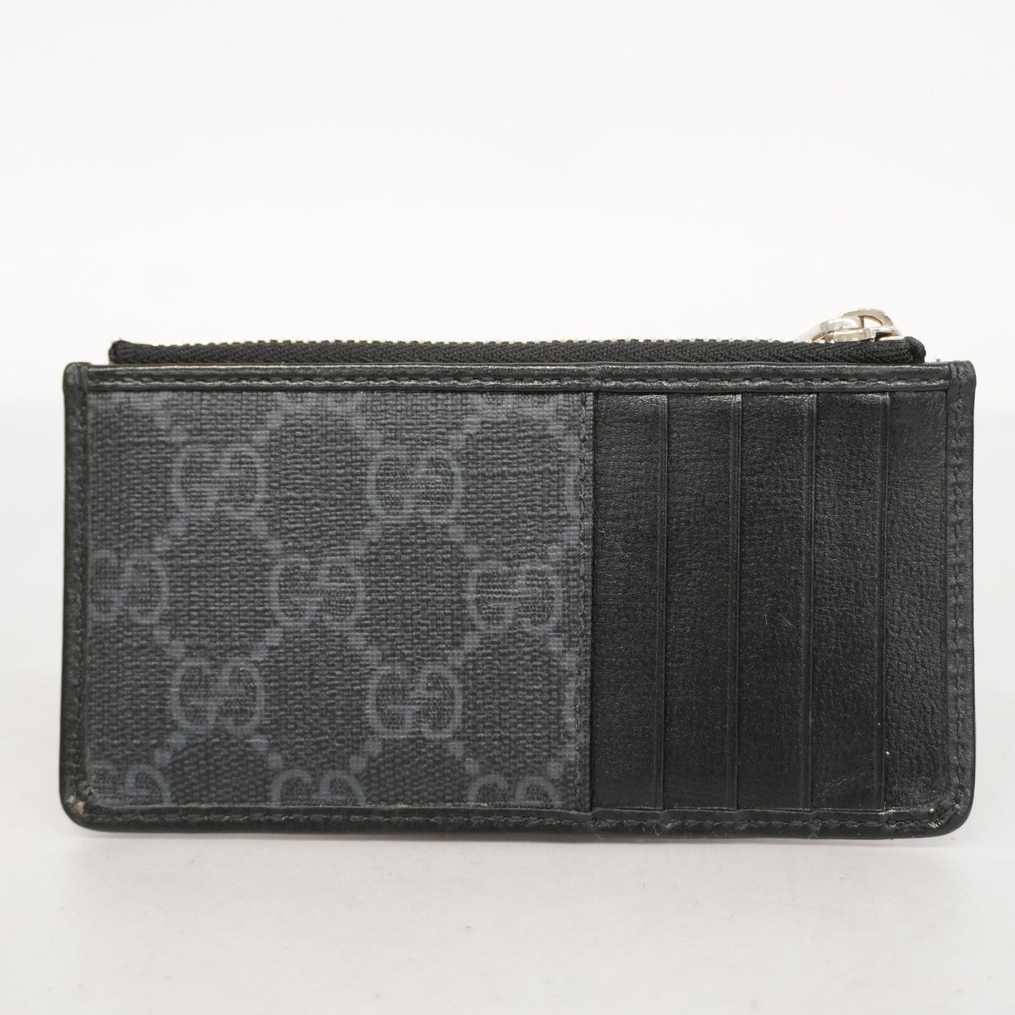 Gucci Interlocking G 697717 Silver Hardware Women's GG Supreme coin Case