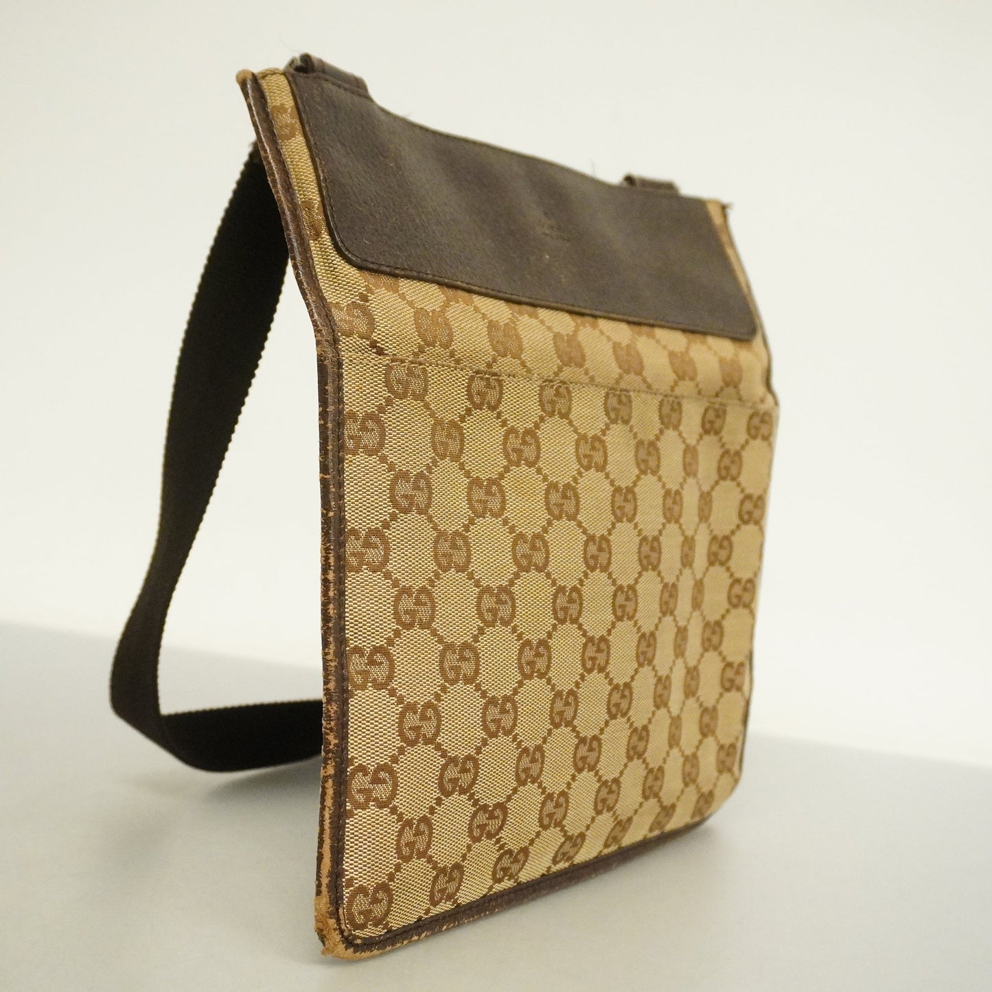 GUCCI GG Canvas 27639 Women's GG Canvas Shoulder Bag Beige,Brown