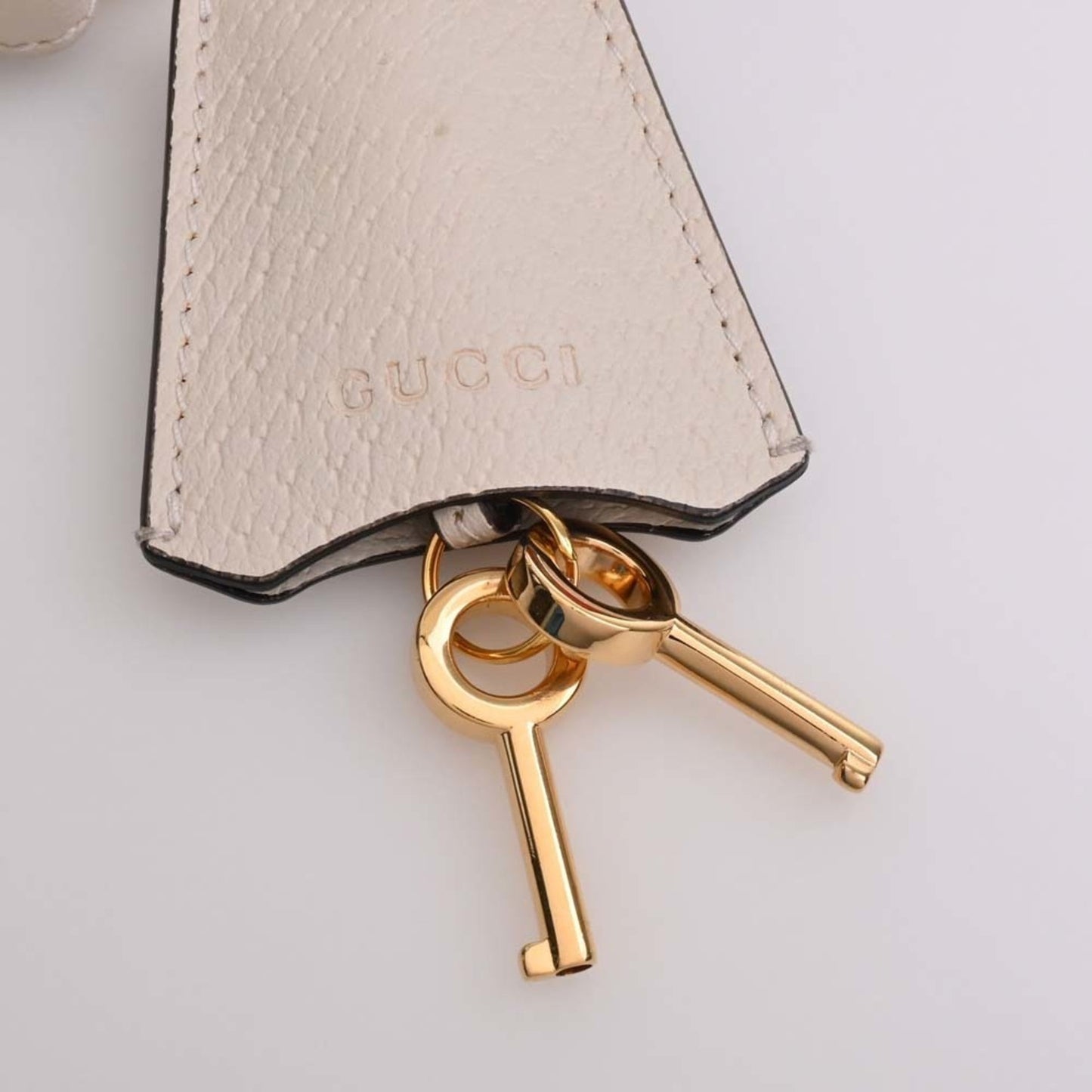 GUCCI GG Supreme Flora Padlock Small Chain Shoulder Bag 498156 Beige/White Women's