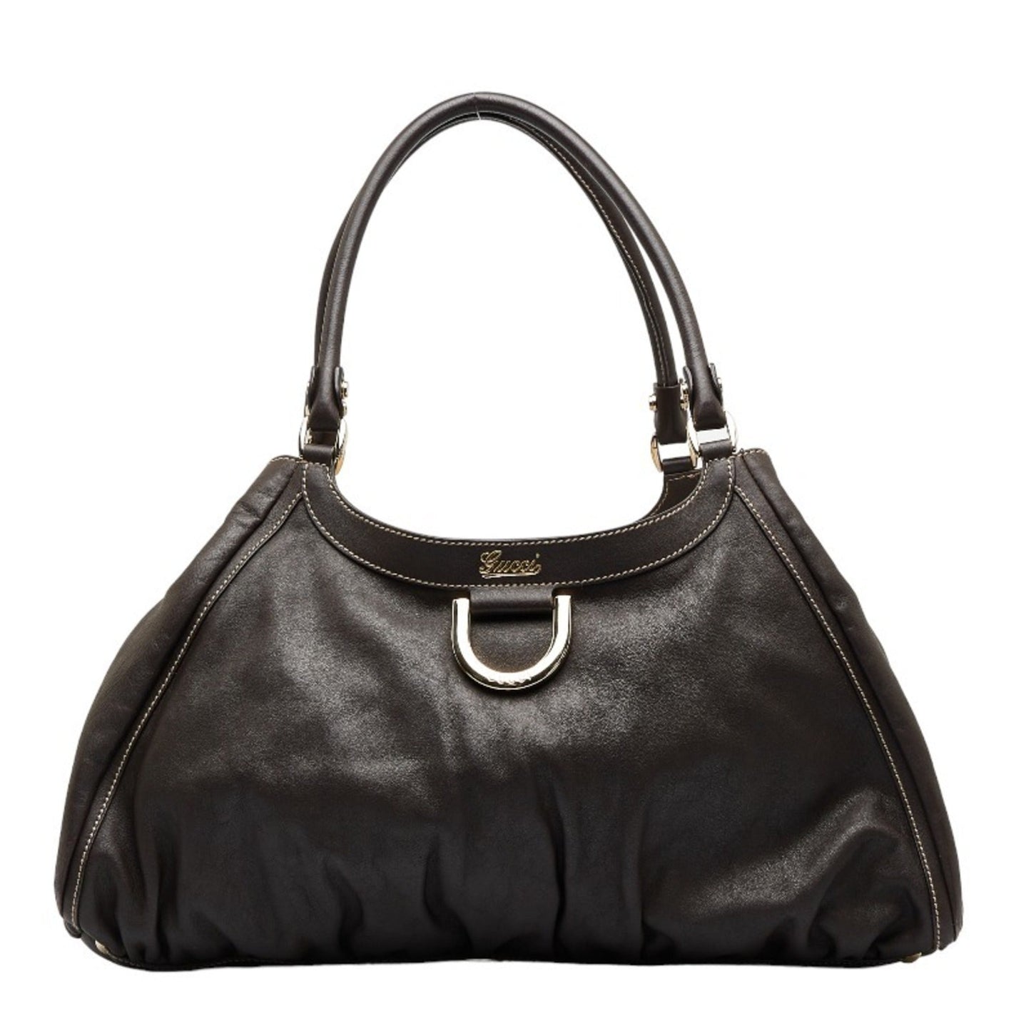 Gucci Abbey HandBag Shoulder Bag 189835 Brown Leather Ladies