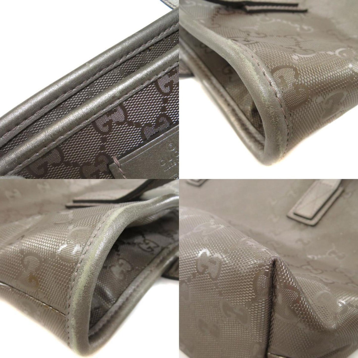 Gucci 211138 Imprimate Tote Bag PVC Leather Ladies