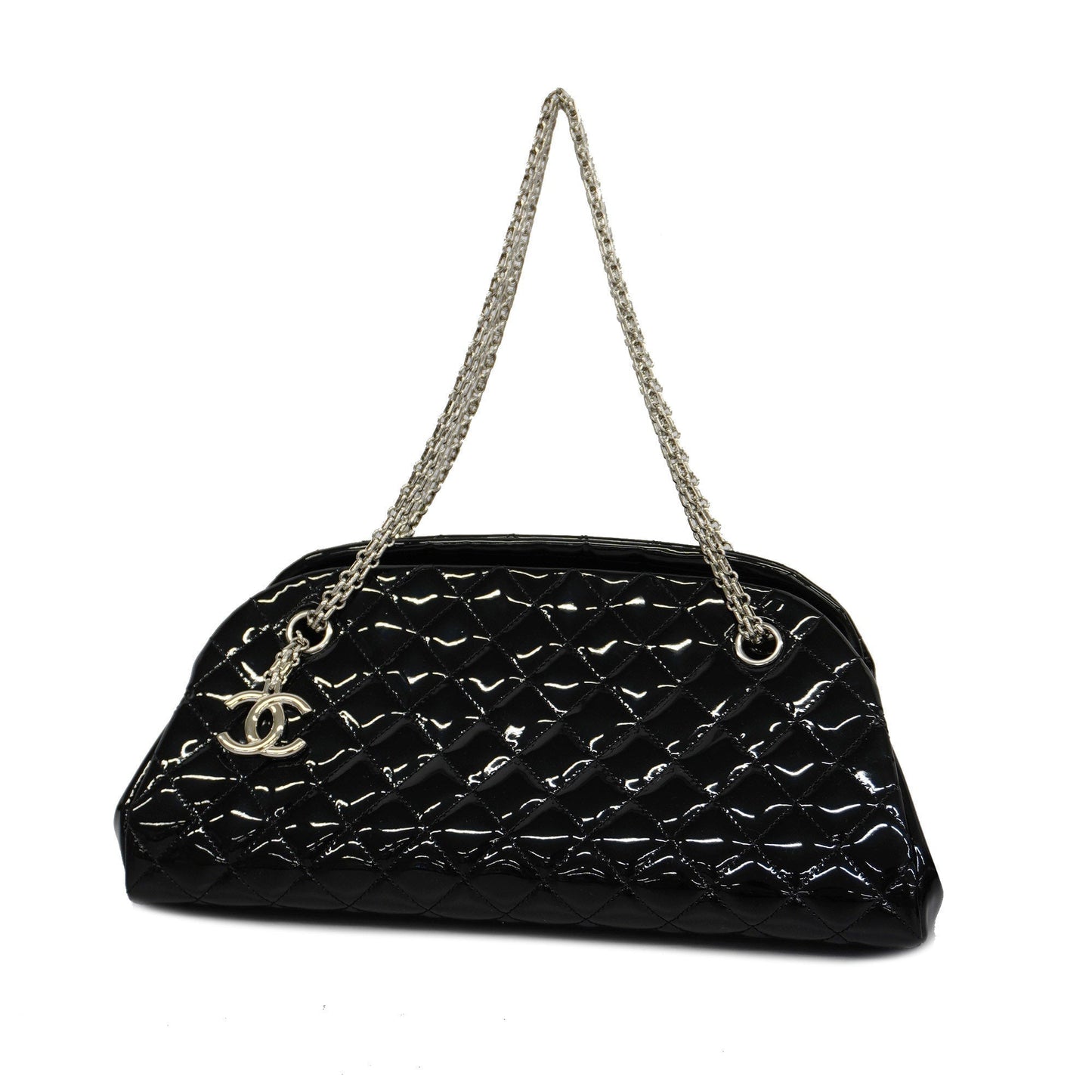 CHANEL Matelasse Shoulder Bag Chain Shoulder Women's Patent Leather Black