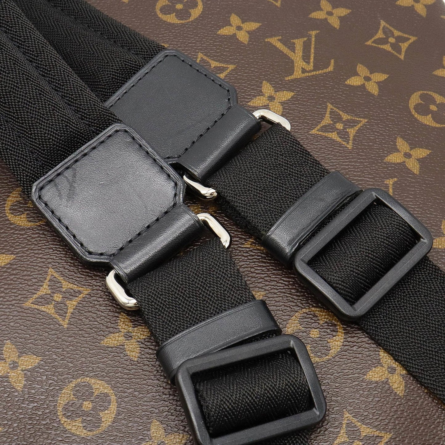 LOUIS VUITTON Monogram Macassar Parc Rucksack Backpack Shoulder Bag M40637