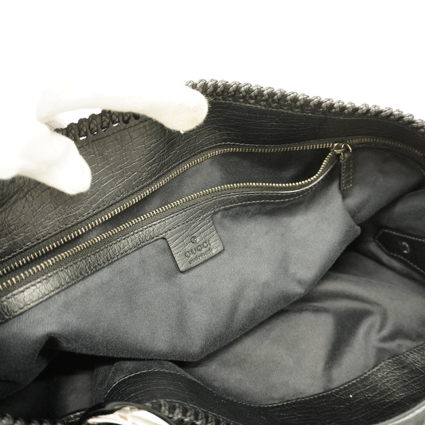 Gucci Horsebit Shoulder Bag 114900 Women's GG Canvas Shoulder Bag Black
