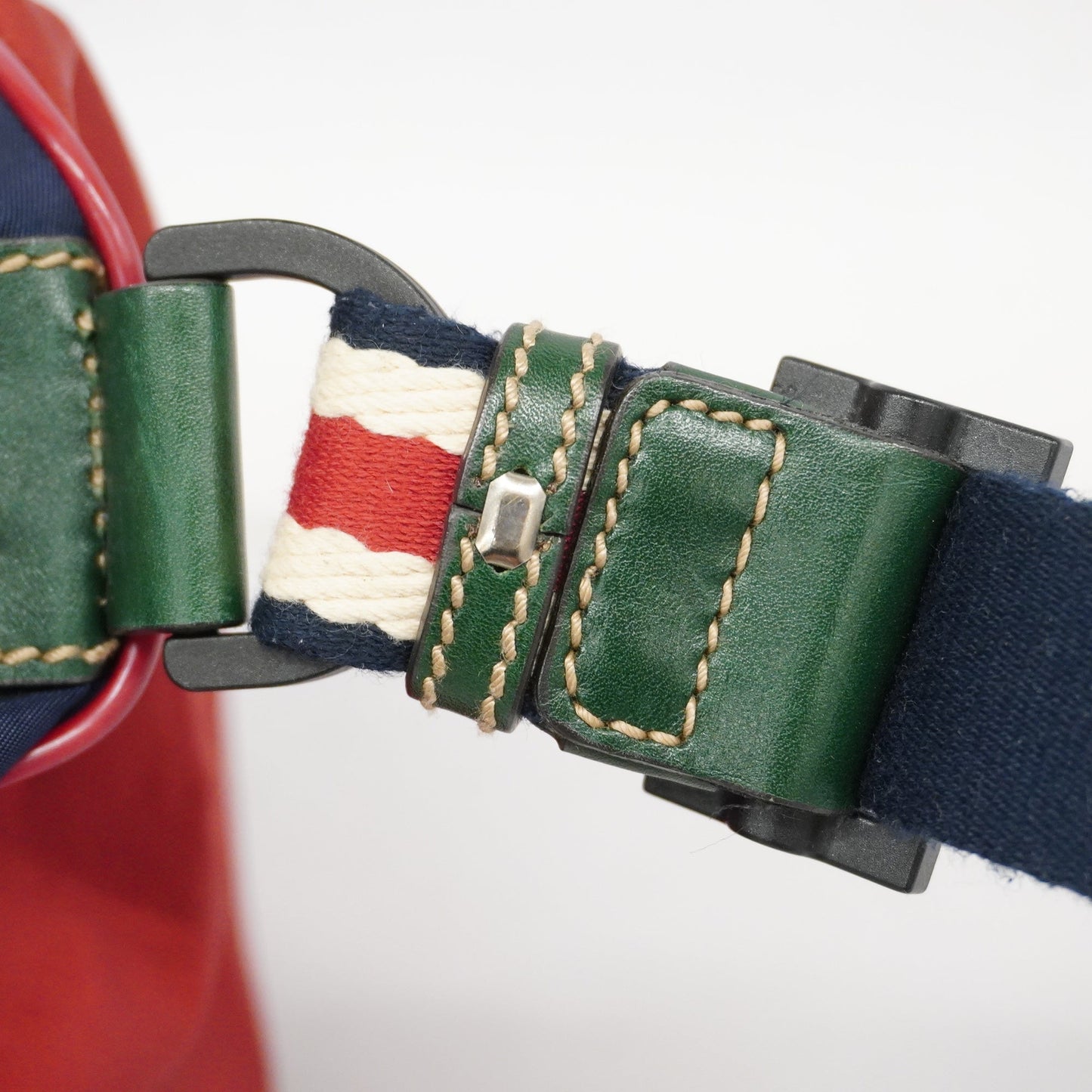 GUCCI Boston Bag 189657 Women,Men,Unisex Nylon Boston Bag Navy,Red Color