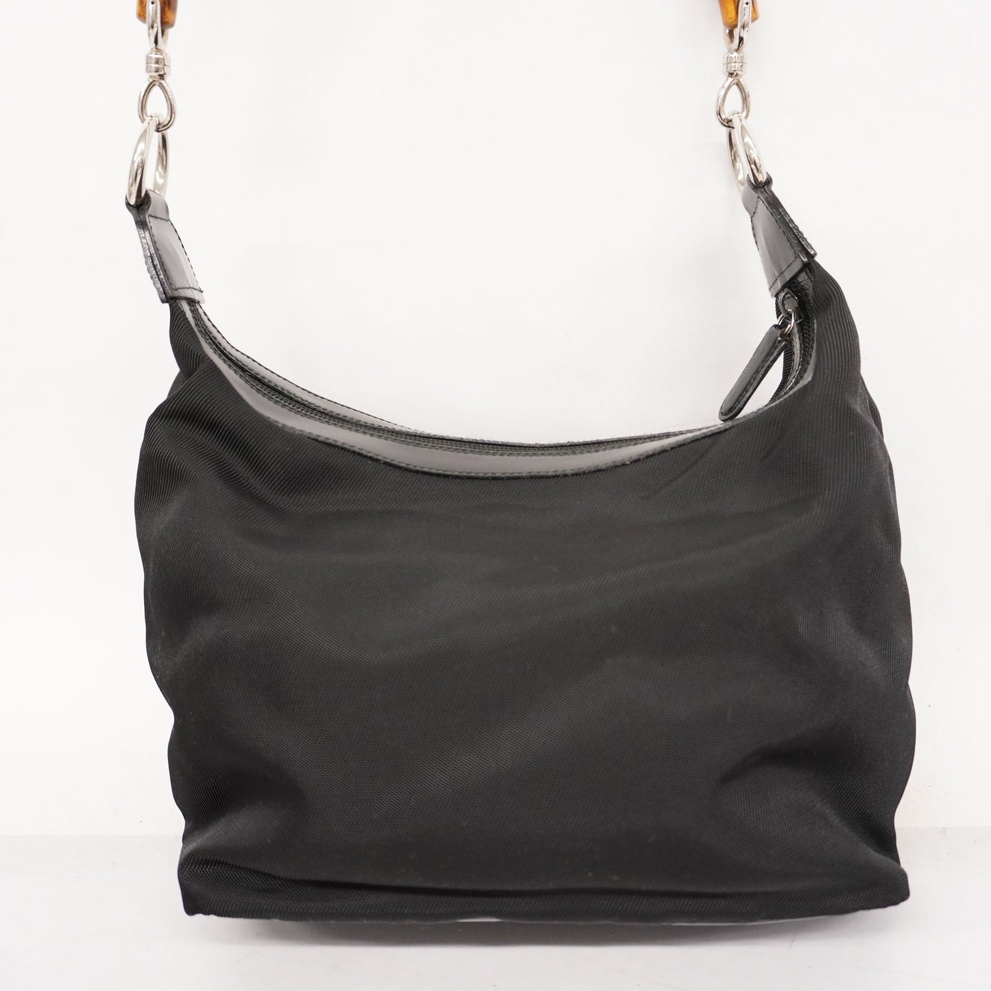 Gucci Bamboo Handbag 000 0531 Women's Nylon Black