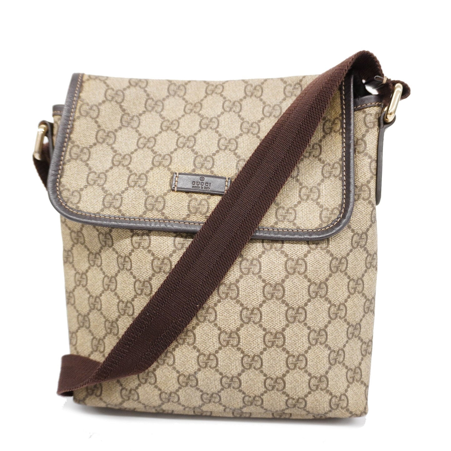 GUCCIAuth Shoulder Bag 223666 Women's GG Supreme,Leather Beige,Brown