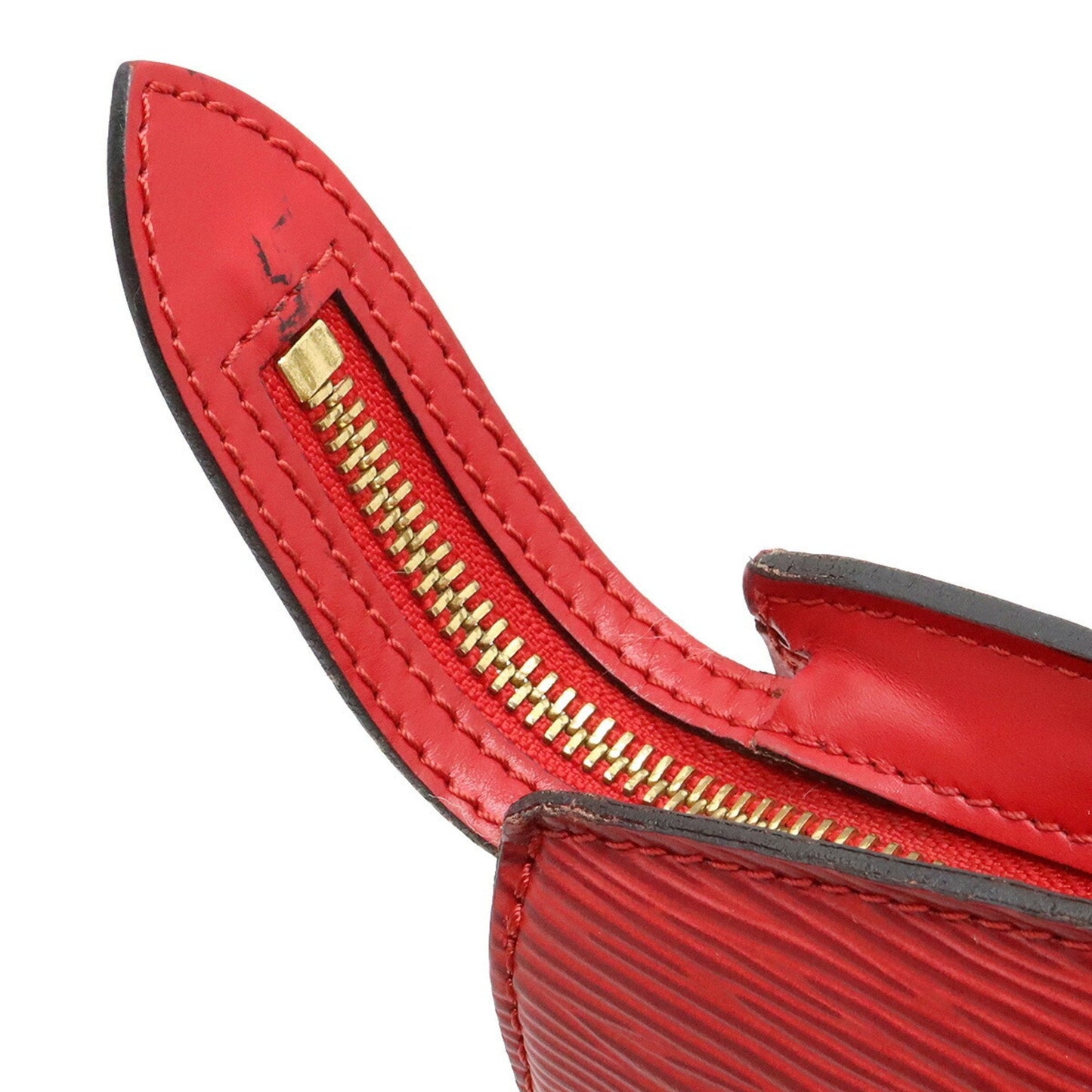LOUIS VUITTON Epi Saint-Jacques Poigner Long Tote Bag Shoulder Leather Castilian Red M52337
