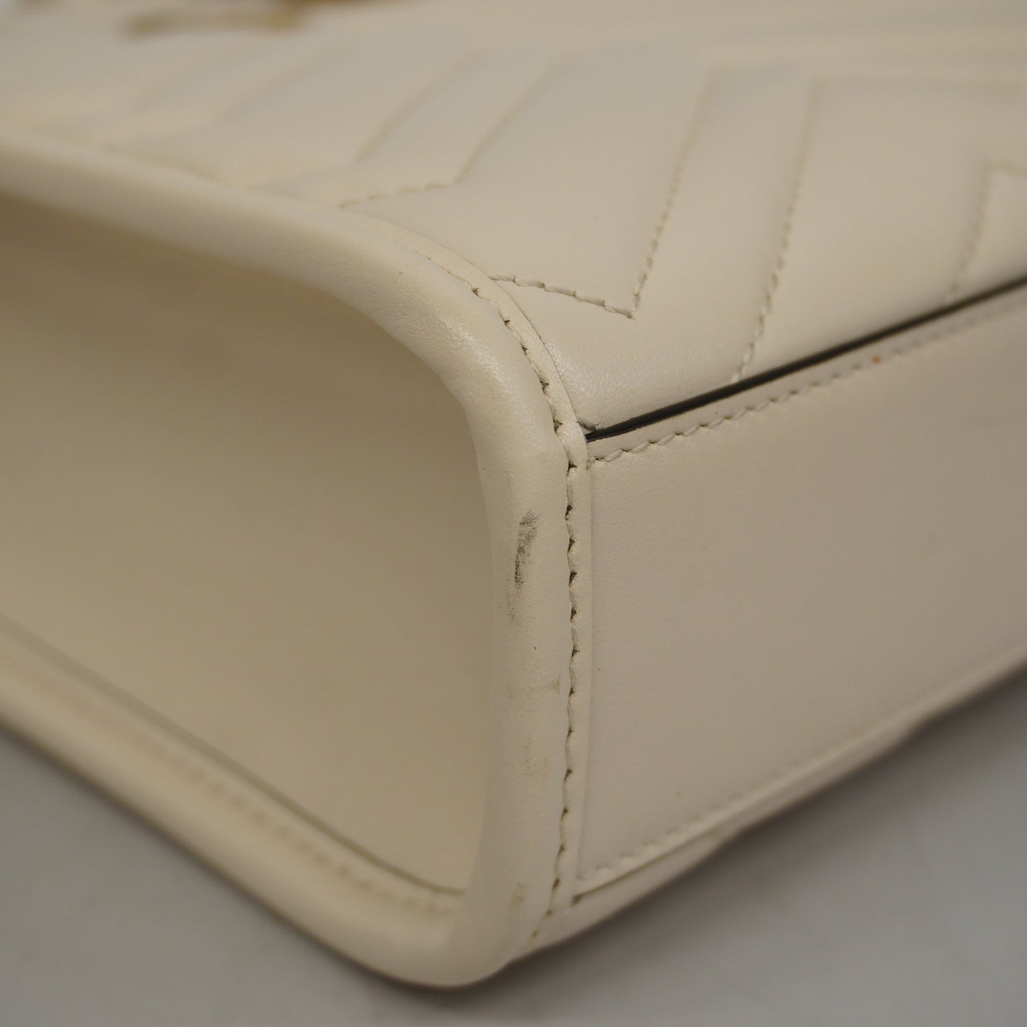 GUCCIAuth GG Marmont 2WAY Bag 696123 Women's Leather Handbag,Shoulder Bag Ivory