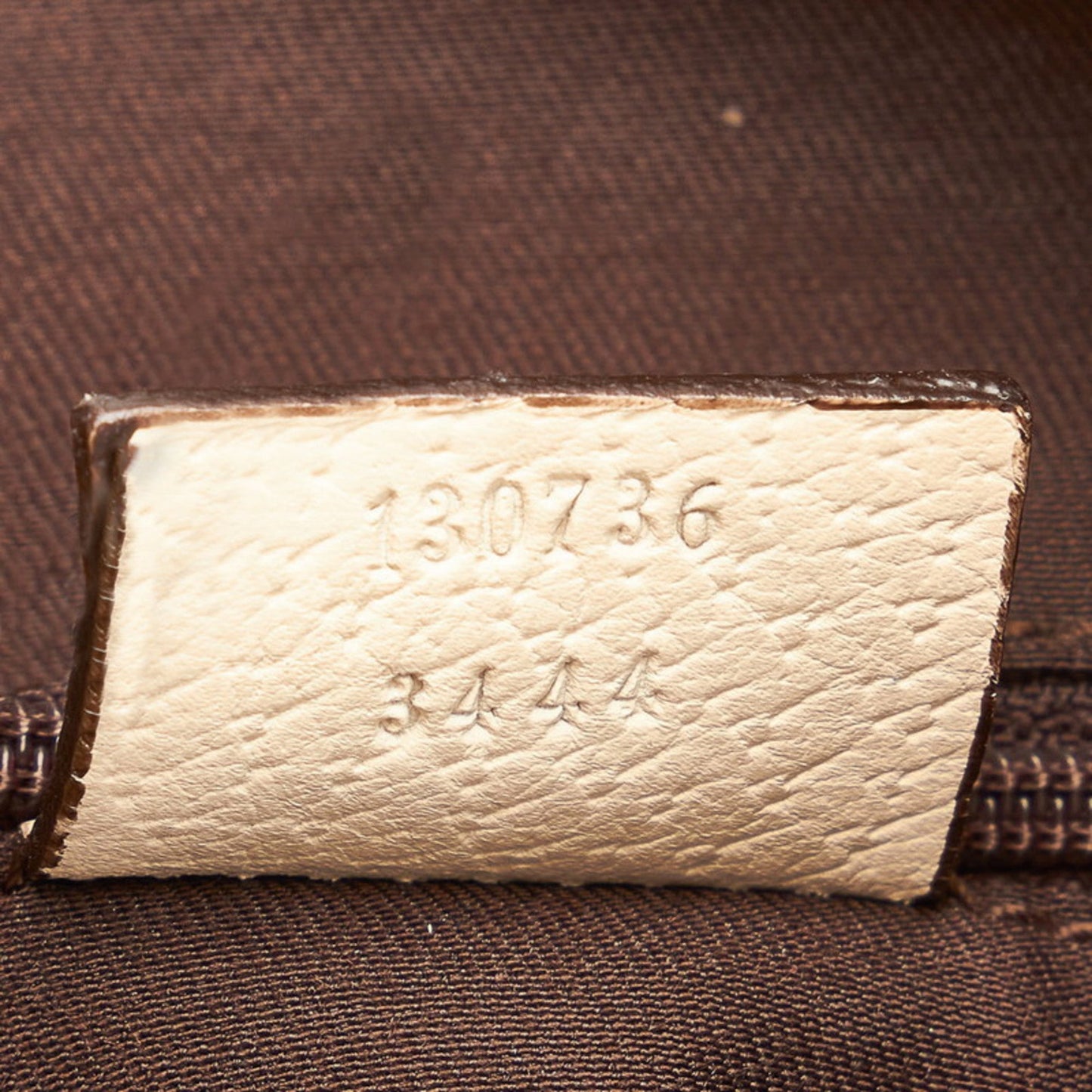 Gucci GG Canvas Tote Bag 130736 Brown White Leather Ladies GUCCI