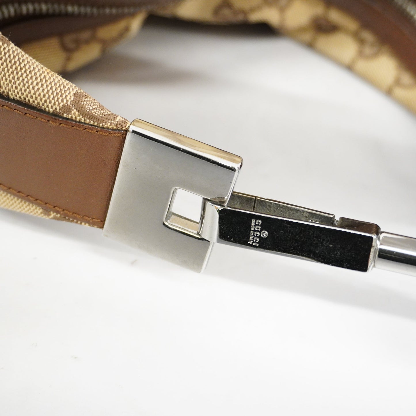 Gucci Shoulder Bag 001 3814 GG Canvas,Leather Shoulder Bag Beige,Brown