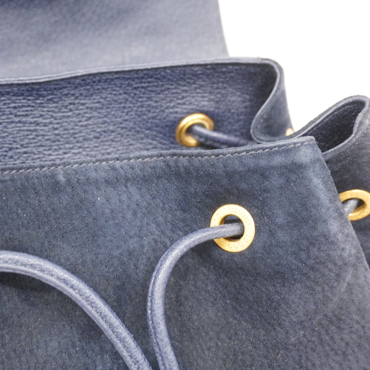 GUCCI Bamboo Rucksack 003 2058 0016 Women's Leather,Suede Backpack Navy