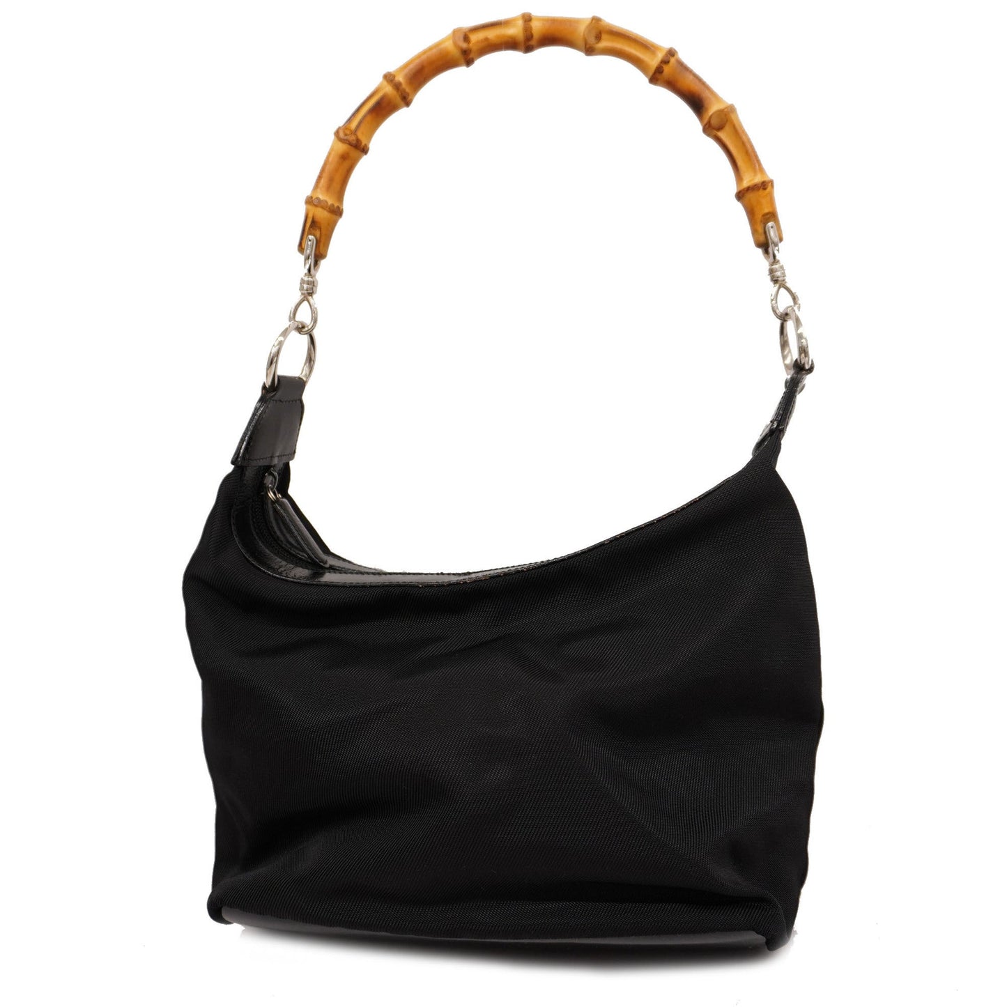 Gucci Bamboo Handbag 000 0531 Women's Nylon Black