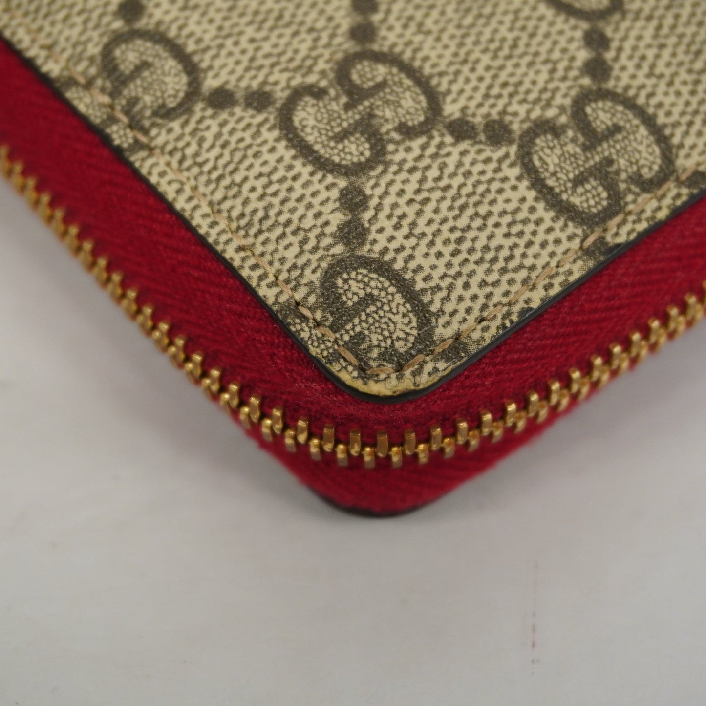 Gucci Mystic Cat 499382 Gold Hardware Women's GG Supreme,Leather Wallet