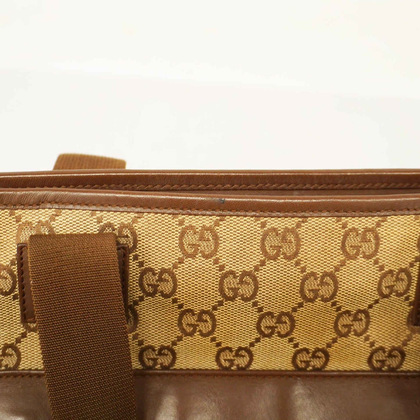 GUCCI GG Canvas Tote Bag 019 0426 Women's Tote Bag Beige,Brown