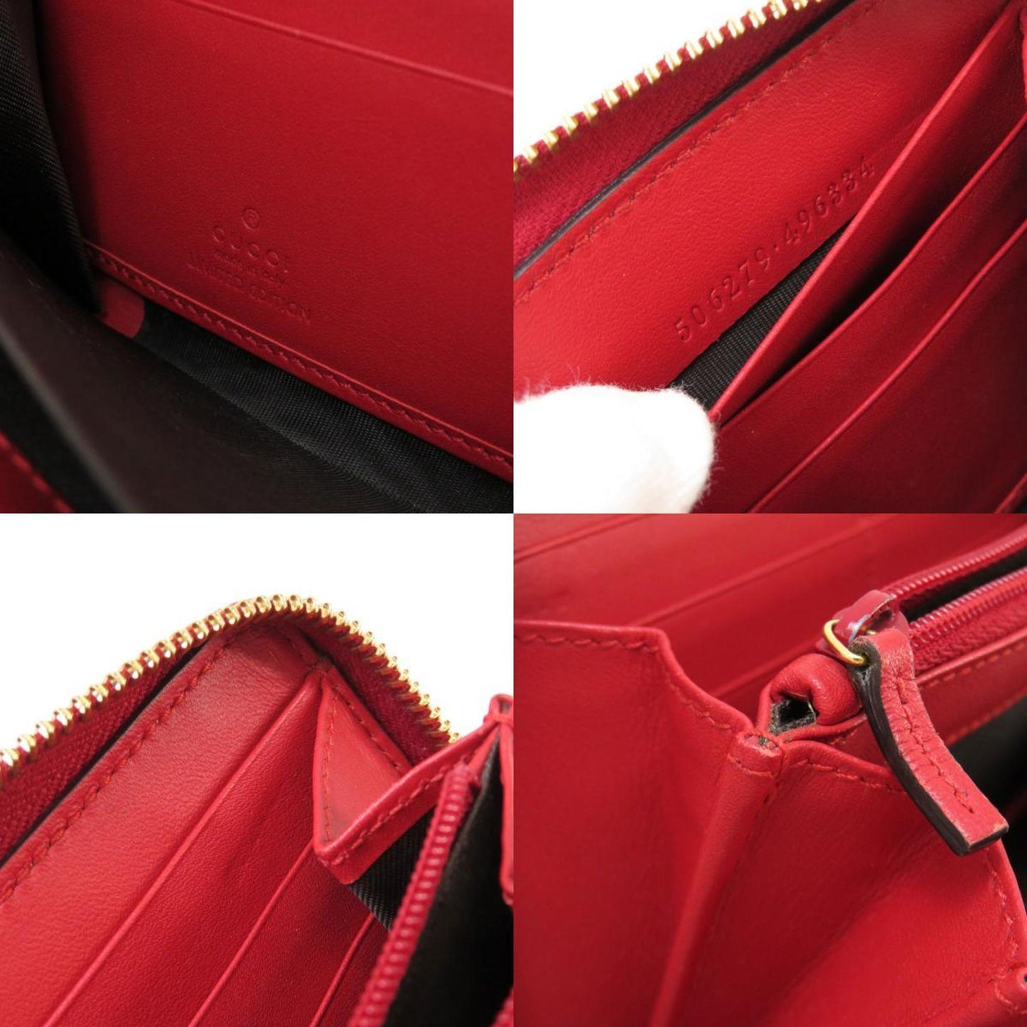 Gucci 506279 GG Supreme Long Wallet PVC Women's