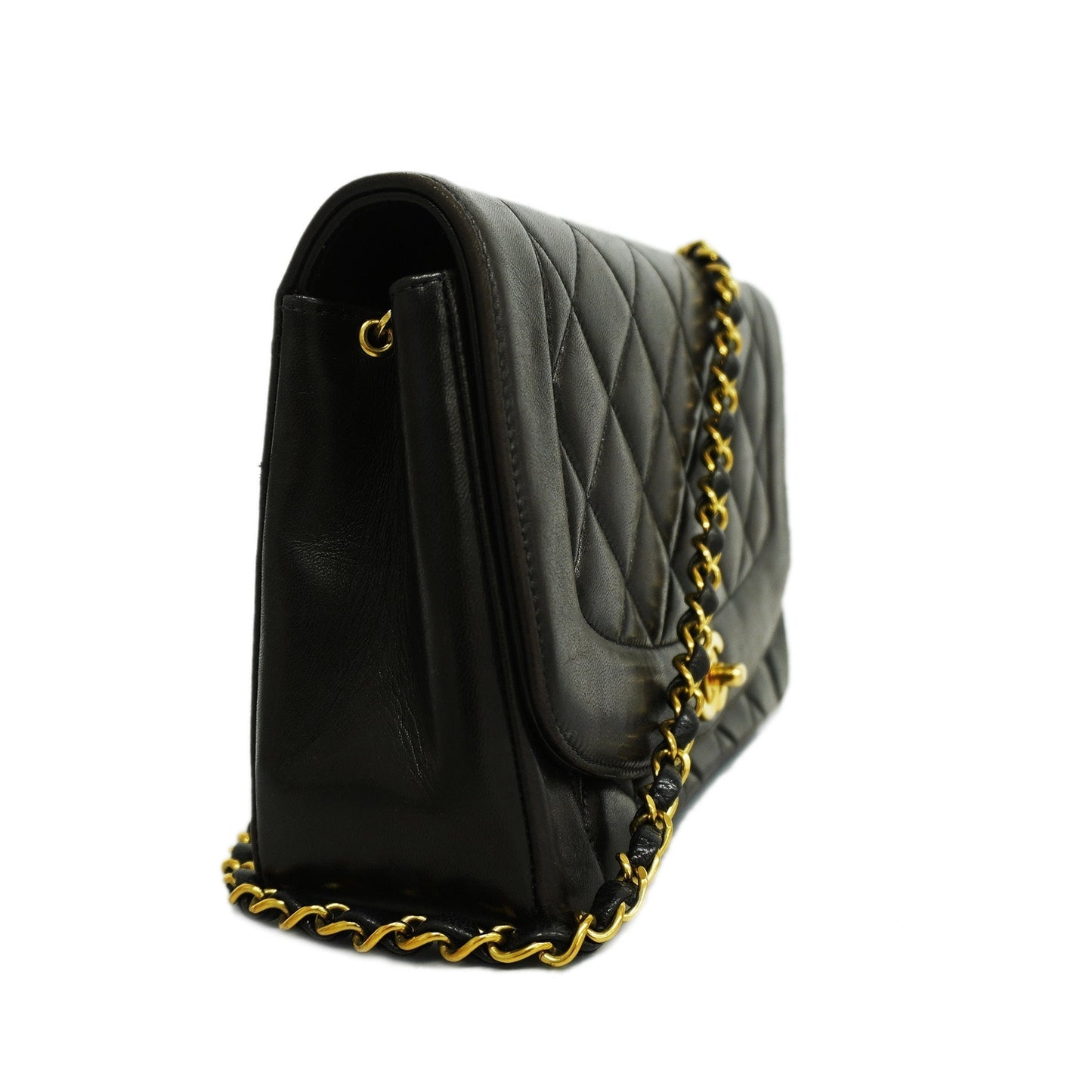 CHANEL Diana Flap Chain Shoulder Women's Leather Shoulder Bag Black