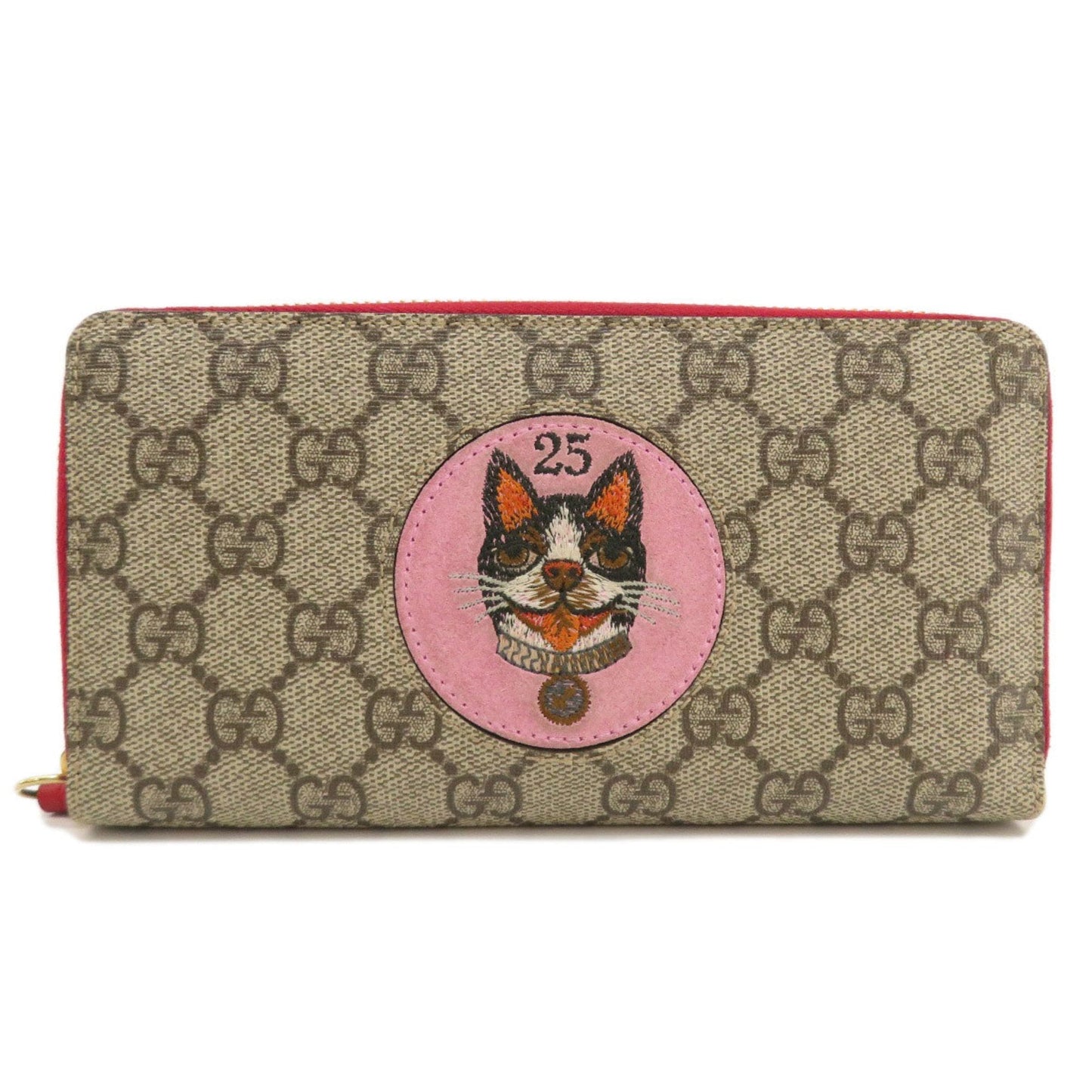 Gucci 506279 GG Supreme Long Wallet PVC Women's