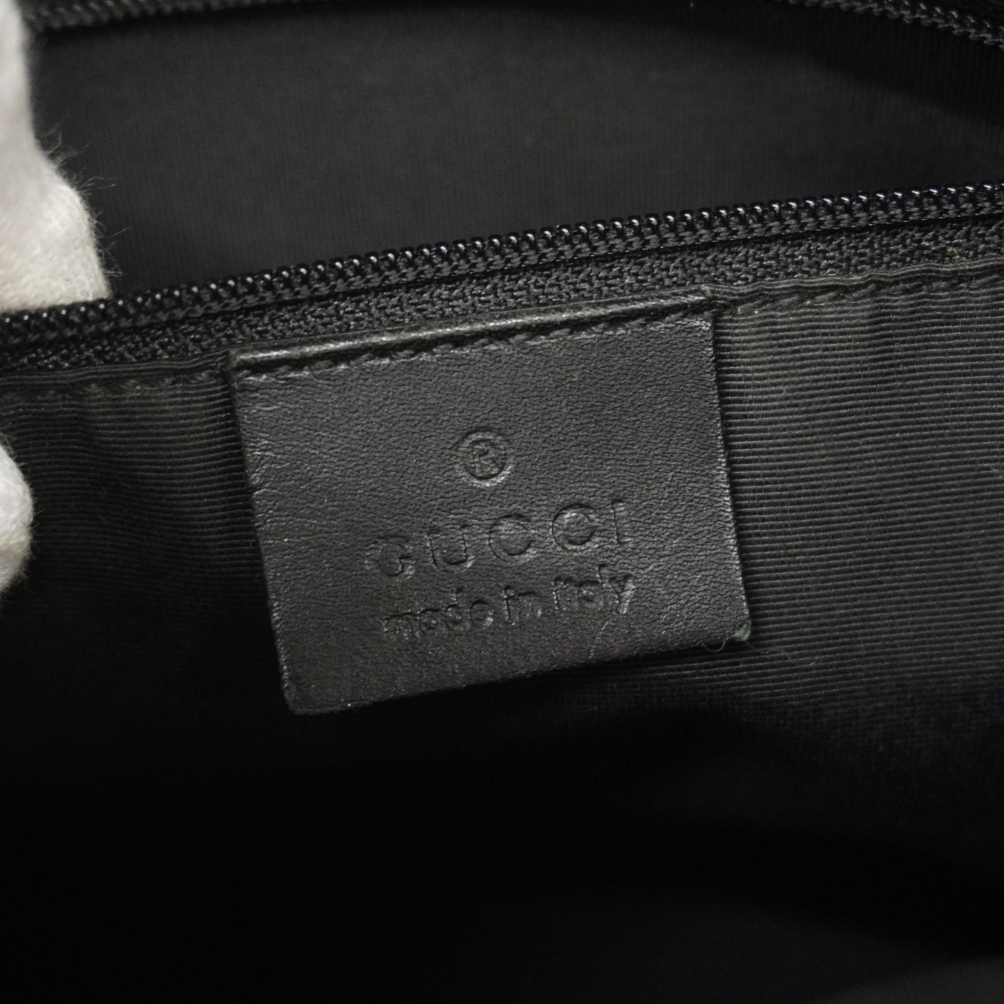 GUCCIAuth GG Canvas Shoulder Bag 92706 Women's Leather Black
