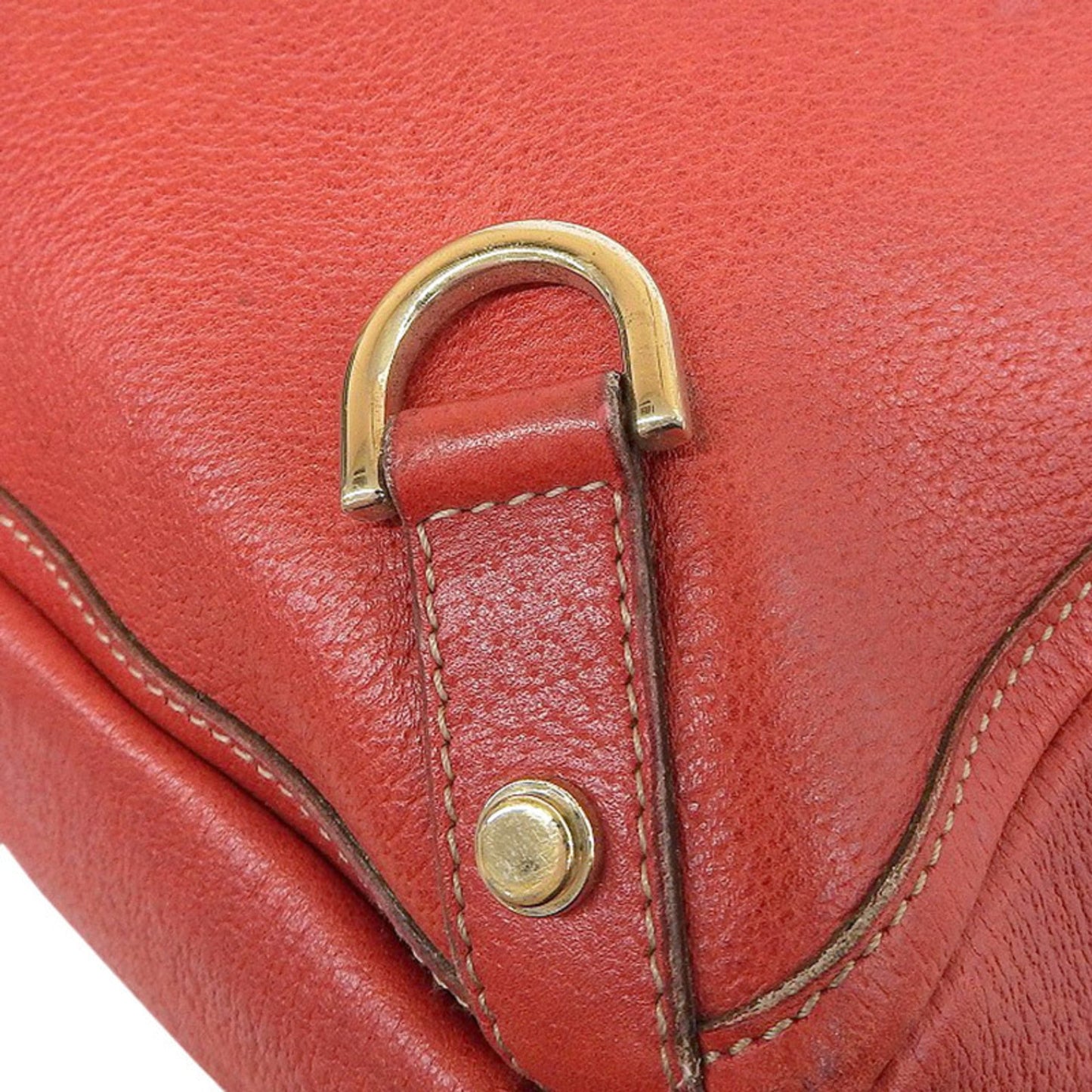 Gucci Bag Ladies Tote Handbag Abbey Leather Red 130733 Large