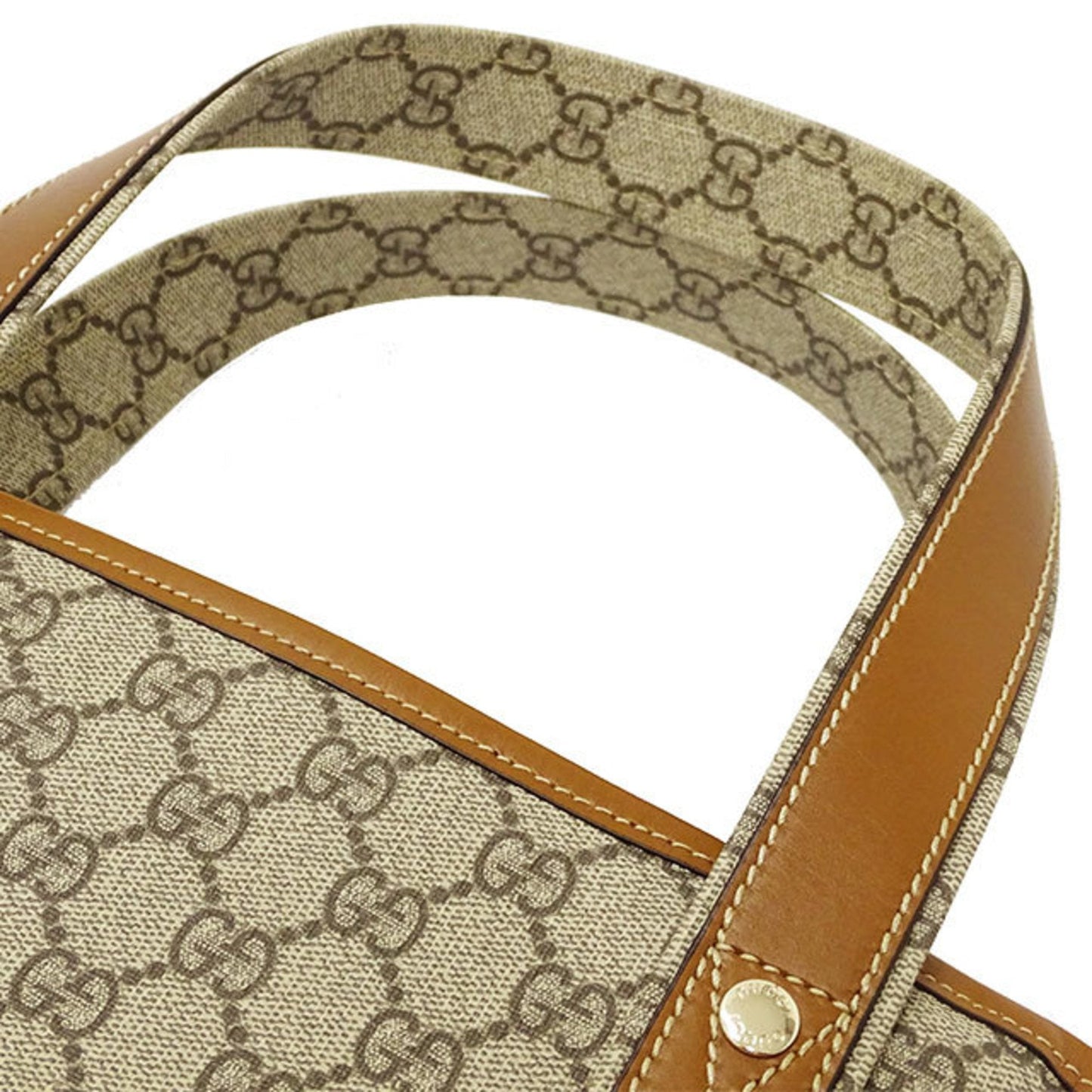 Gucci Bag Ladies Tote GG Plus Sherry Greige 211134