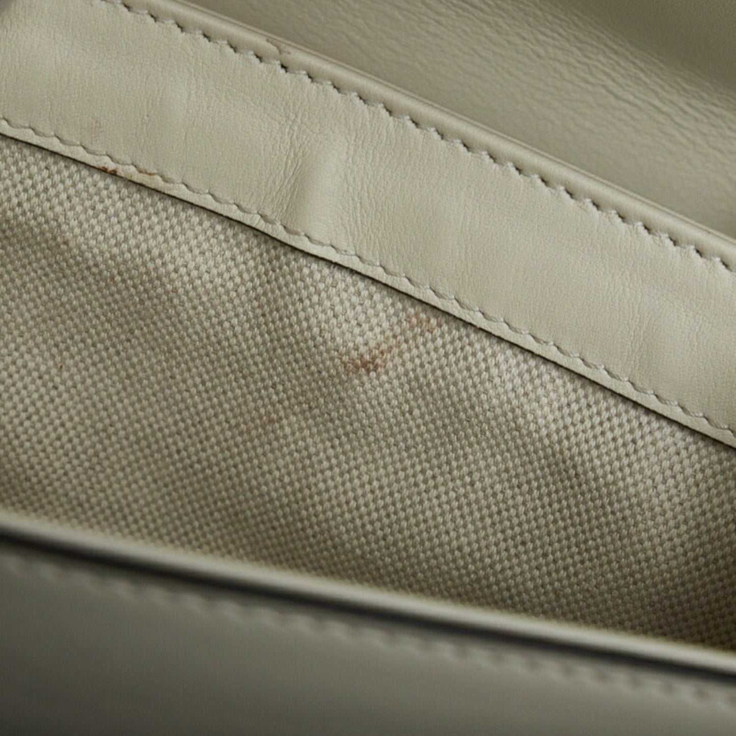 GUCCI Bamboo Duonissos Handbag Shoulder Bag White Multicolor Leather Women's