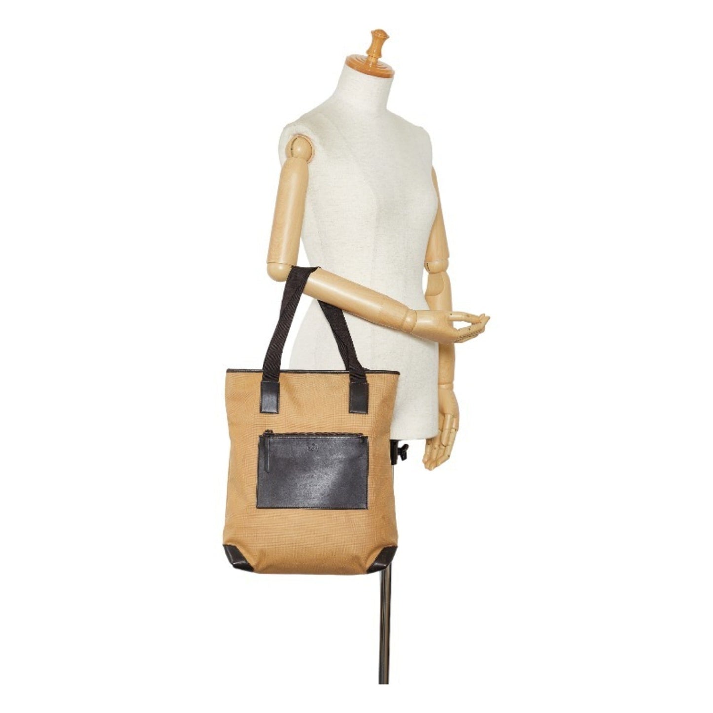 GUCCI tote bag 28892 brown black canvas leather ladies