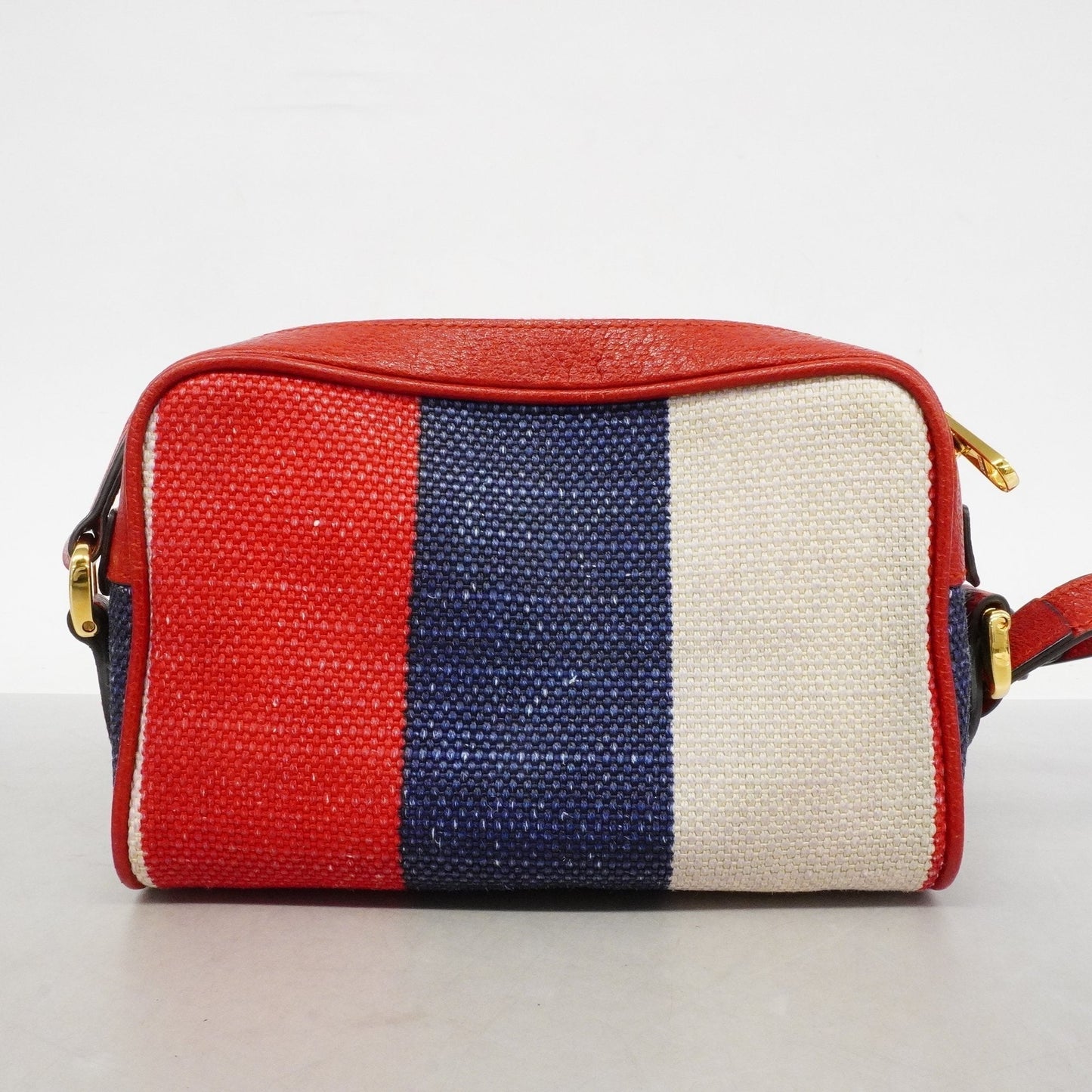 Gucci 517350 Women's Canvas Shoulder Bag Blue,Red Color,White