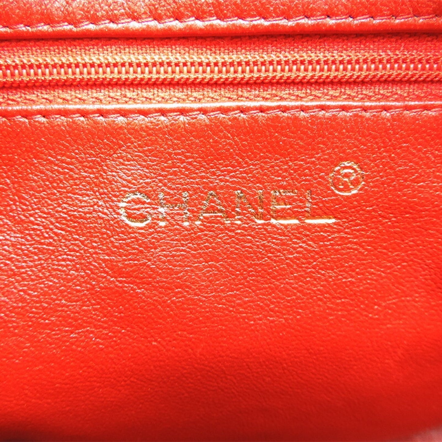 CHANEL shoulder ladies bag lambskin red ×