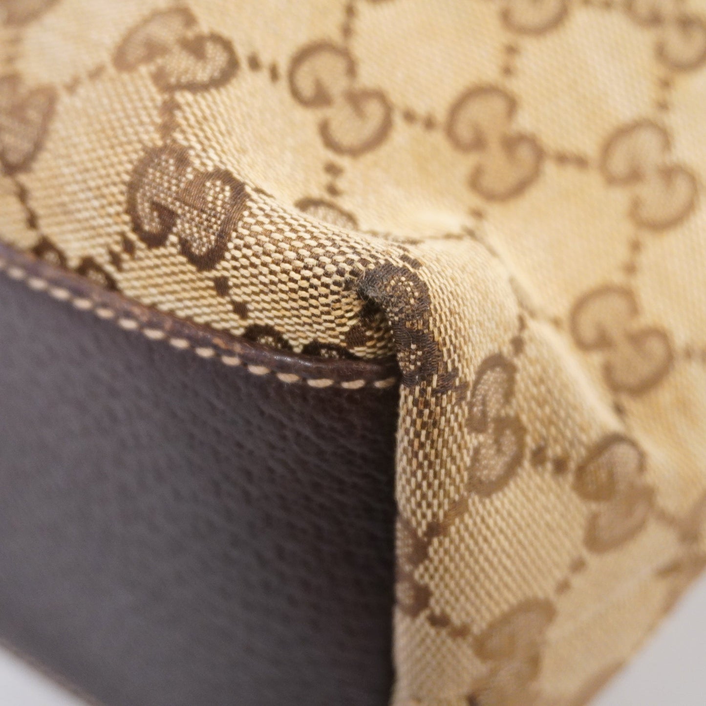 Gucci 153361 Women's GG Canvas Tote Bag Beige,Brown
