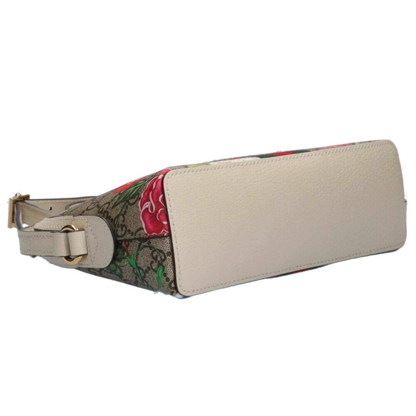 Gucci GG Flora Supreme Shoulder Bag Canvas Beige/Epony Women's