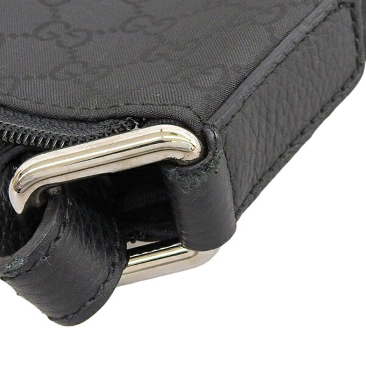 GUCCI GG Nylon Shoulder Bag 190628 Black Ladies
