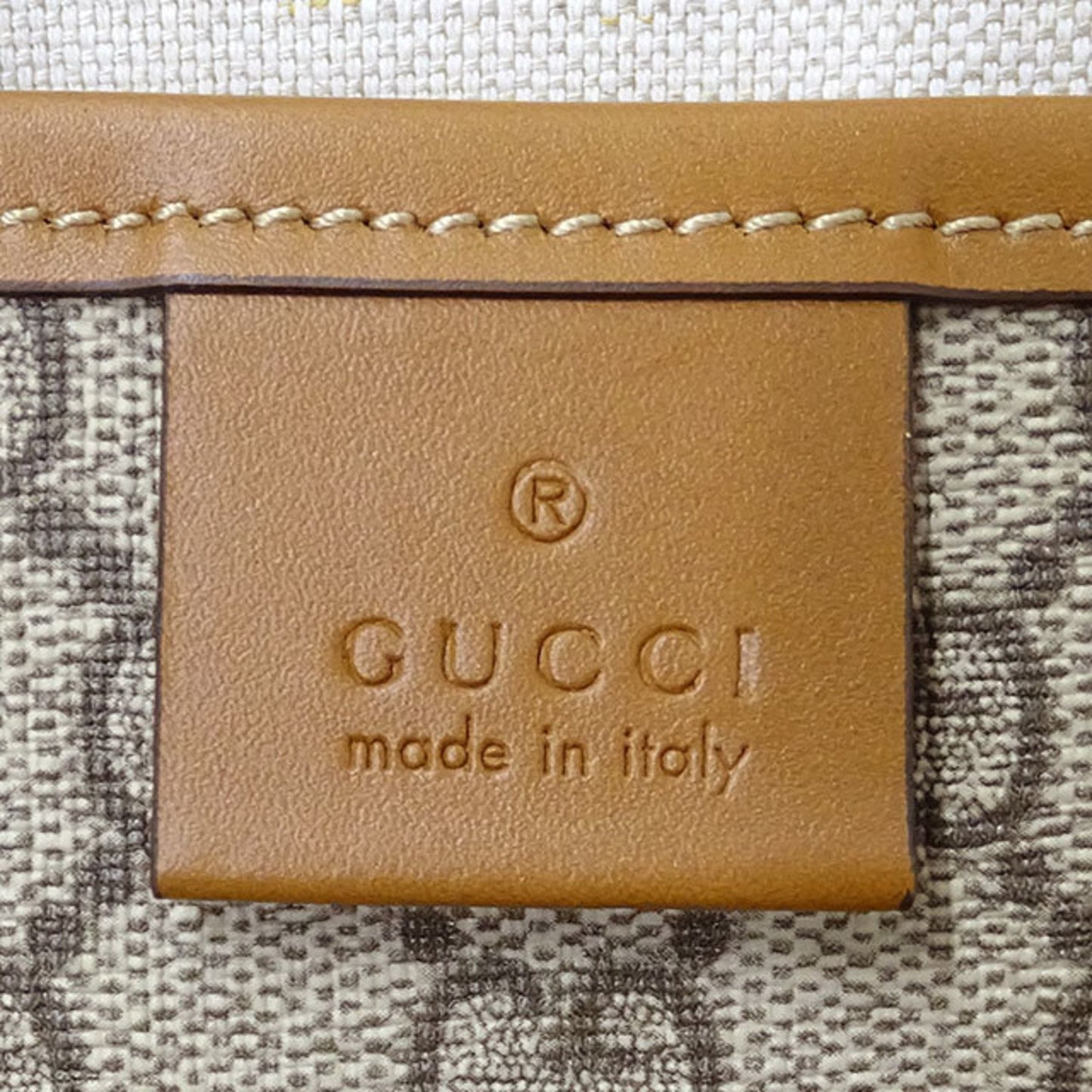 Gucci Bag Ladies Tote GG Plus Sherry Greige 211134