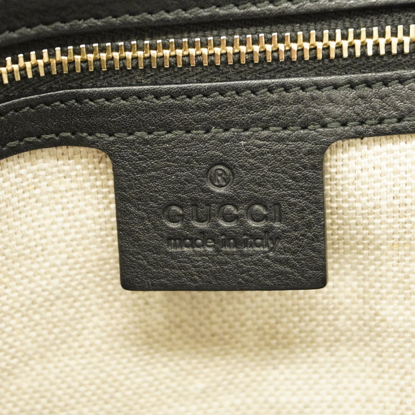 Gucci Marrakech 257029 Women's Leather Shoulder Bag Black