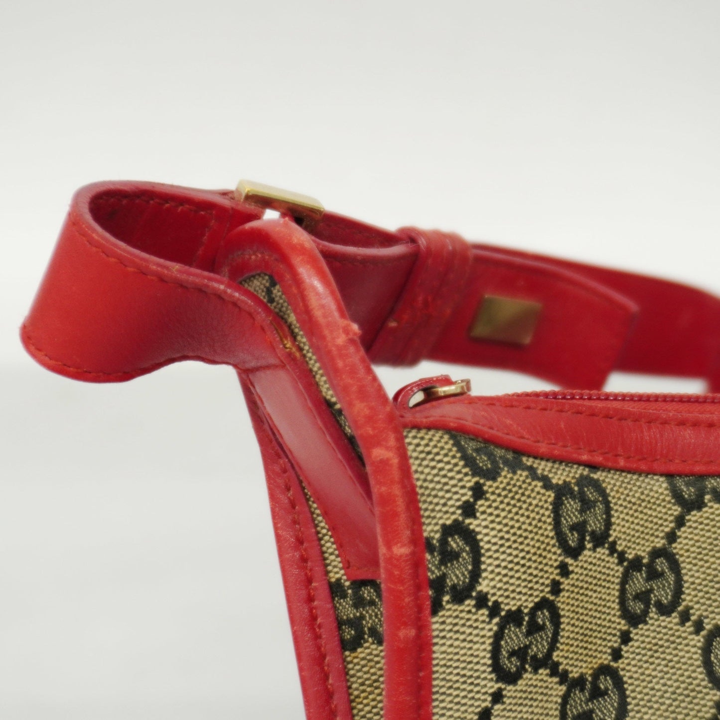 Gucci GG Canvas Shoulder Bag 001 4206 Women's Navy,Red Color