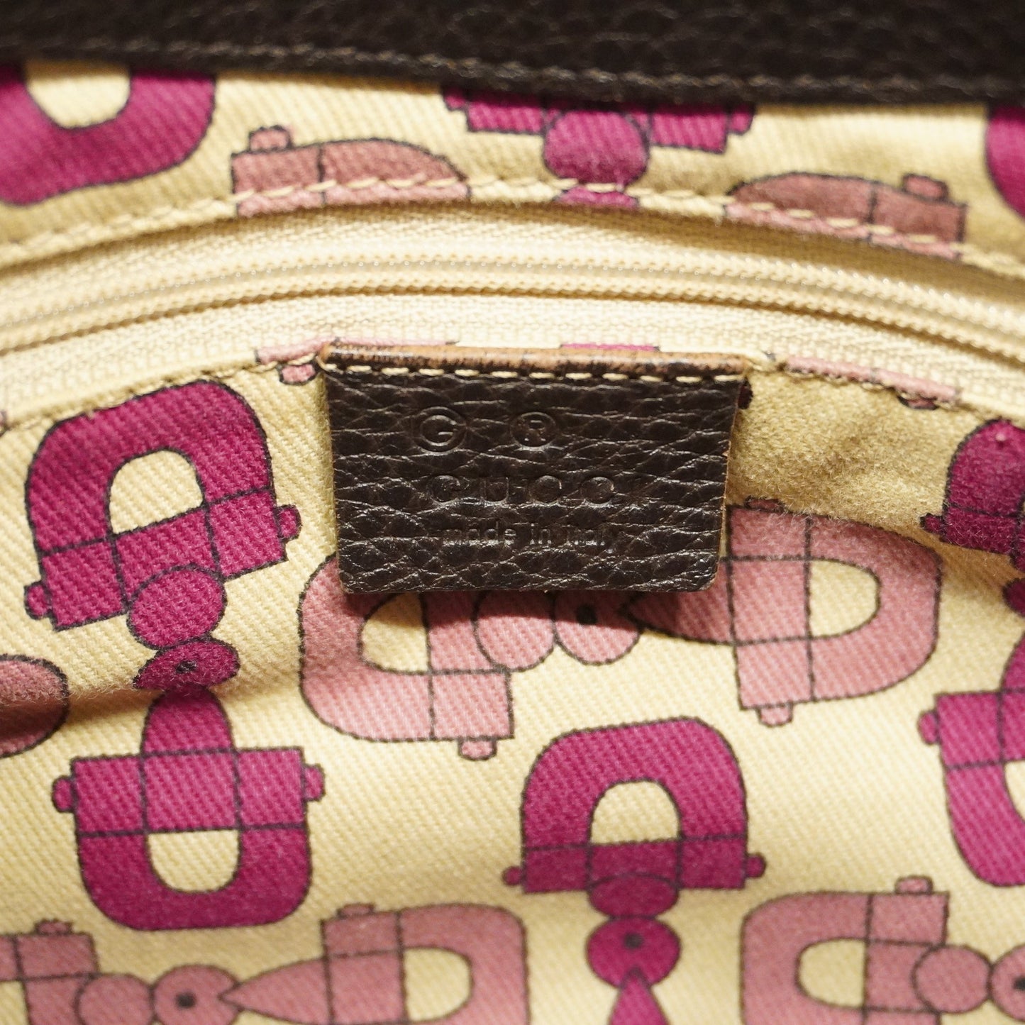 Gucci 257265 Women's Nylon Shoulder Bag Brown
