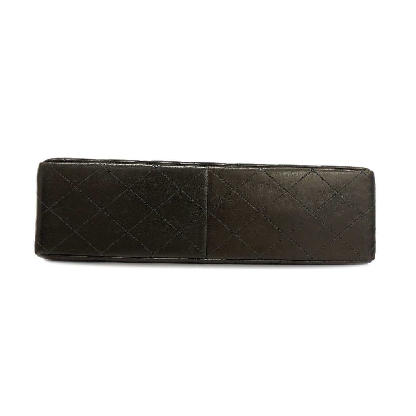CHANEL Big Matelasse W Chain Women's Leather Shoulder Bag Black