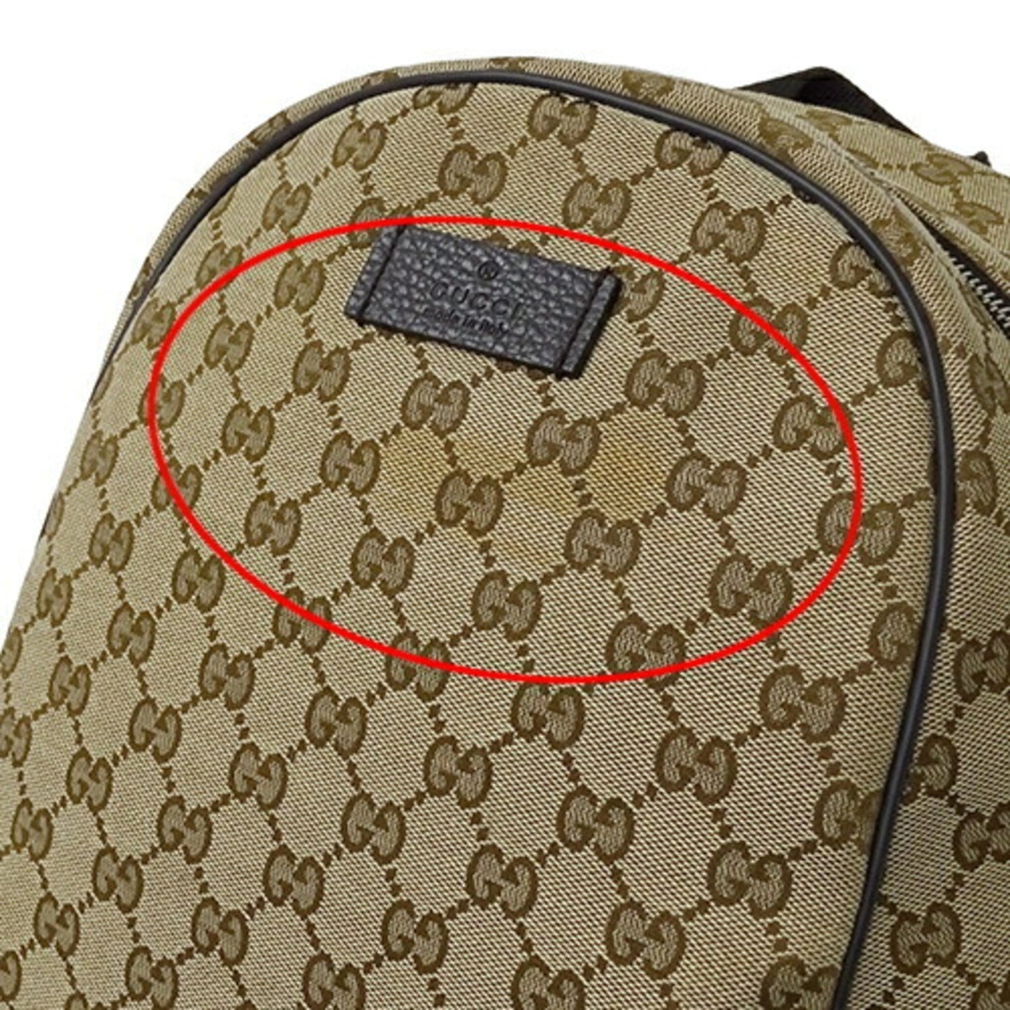 Gucci Bag ladies men's backpack GG canvas brown beige 449906