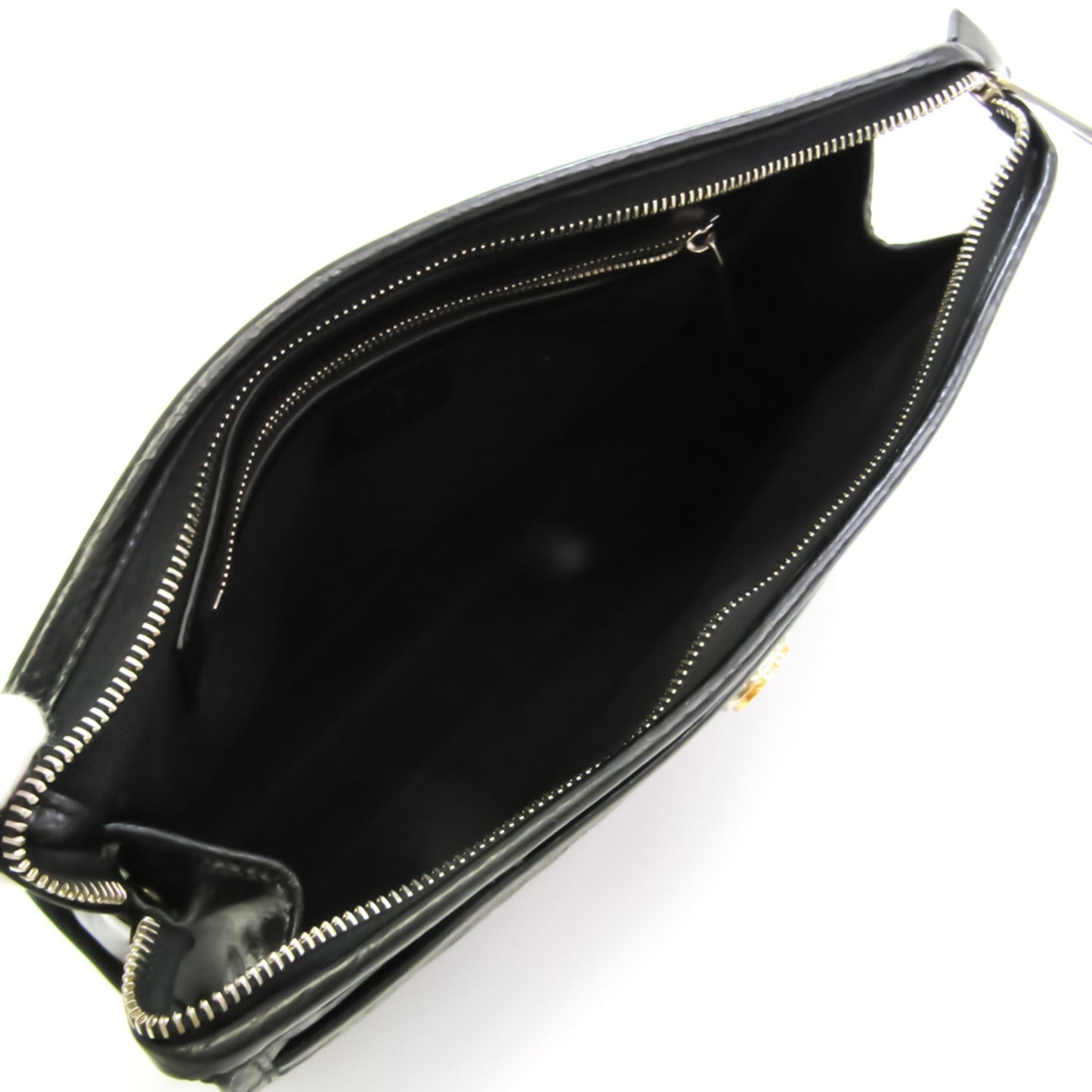 Gucci Unisex Leather Clutch Bag Black