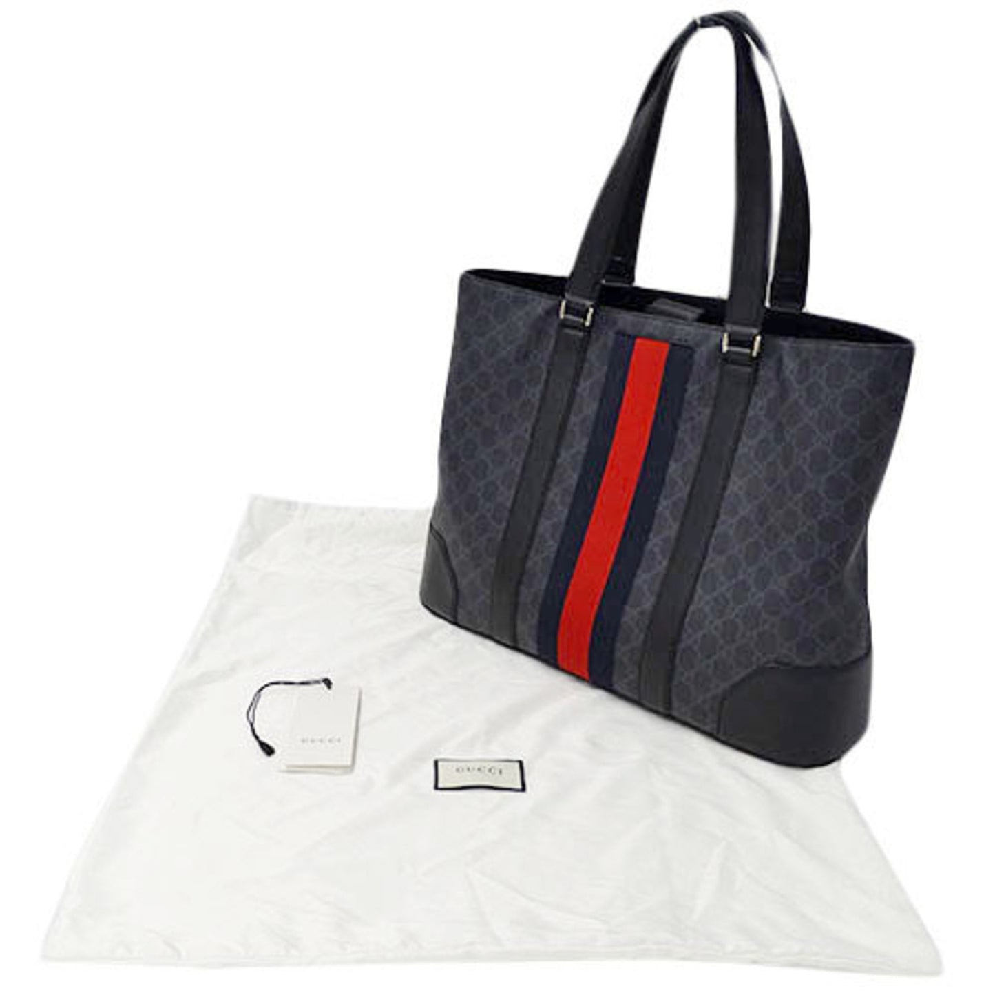 Gucci Bag Men's Women's Tote Shoulder GG Supreme Sherry Black 495560 Unisex
