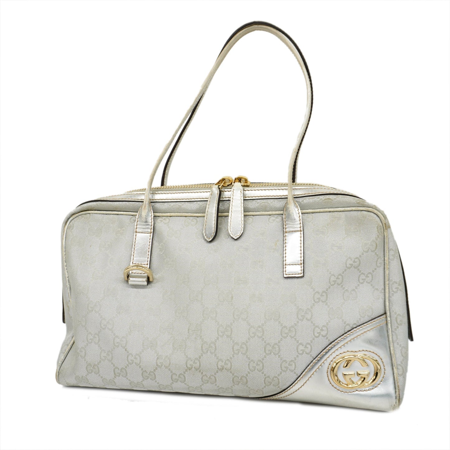 GUCCIAuth GG Canvas Tote Bag 169971 Women's Tote Bag Silver
