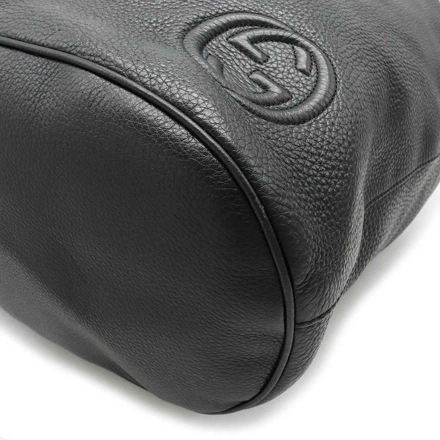 Gucci Soho Backpack Rucksack Leather Black 368587