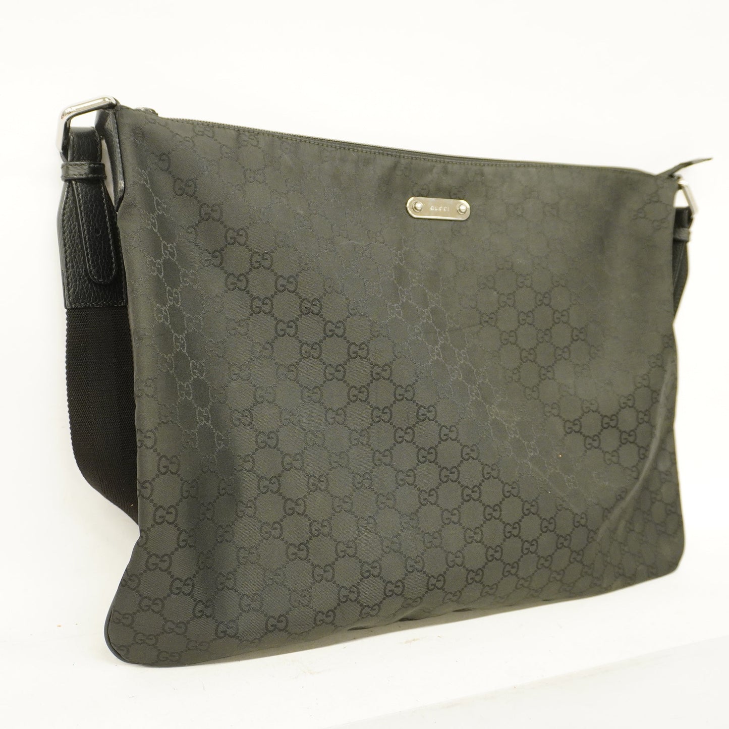 Gucci Shoulder Bag GG Nylon 190628 Women's Nylon,Leather Shoulder Bag Black