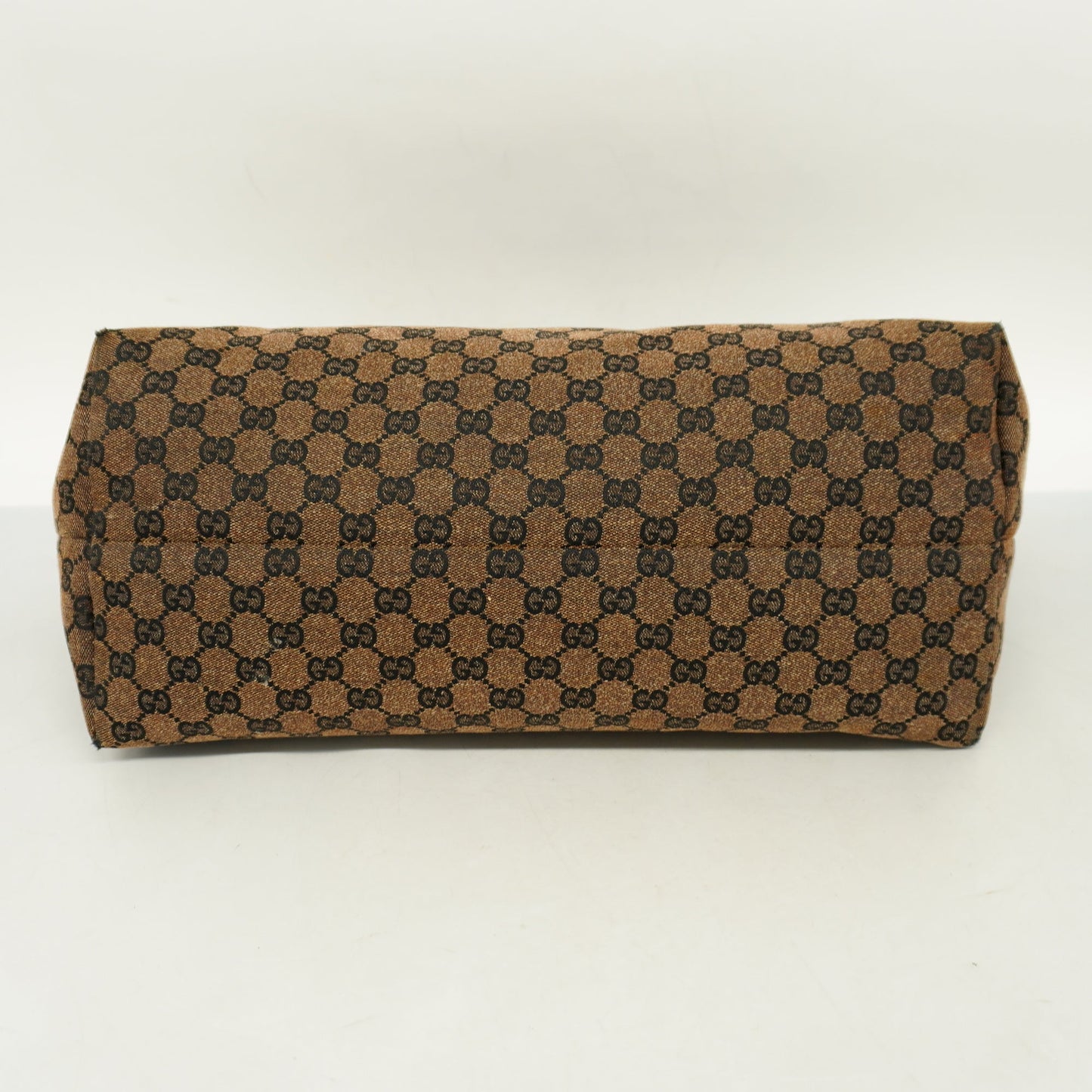 GUCCIAuth GG Canvas 130736 Women's GG Canvas Tote Bag Brown